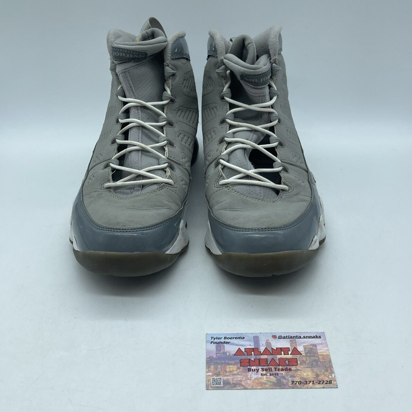 Size 10.5 - Air Jordan 9 Retro 2012 Cool Grey White Leather Suede (302370-015)