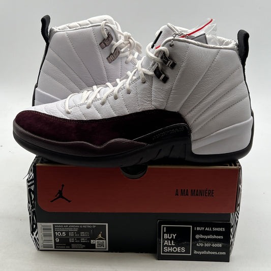 Size 10.5 - Air Jordan 12 Retro SP x A Ma Maniere Mid White W (DV6989-100)