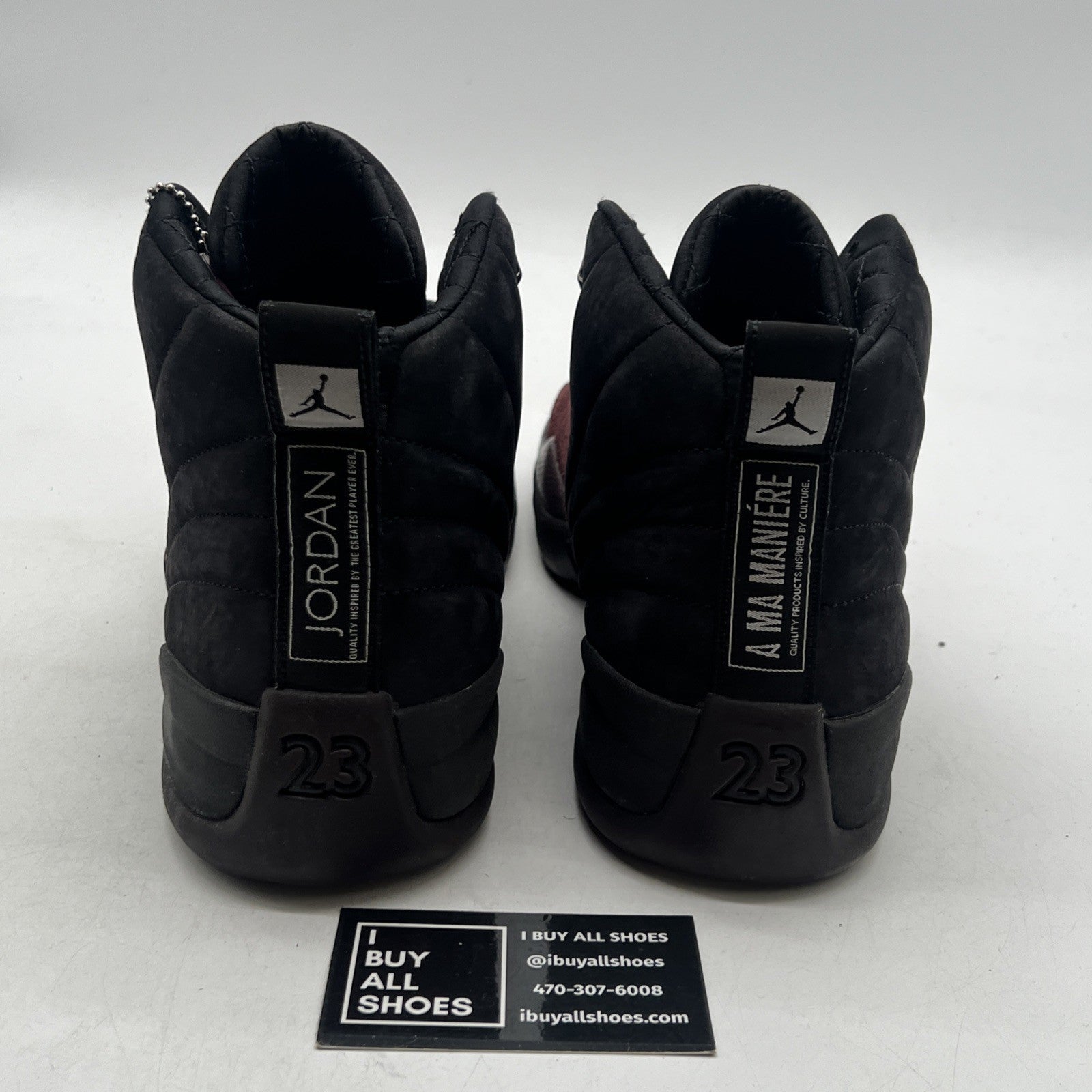 Size 13 - Air Jordan 12 Retro SP x A Ma Maniere Mid Black W (DV6989-001)