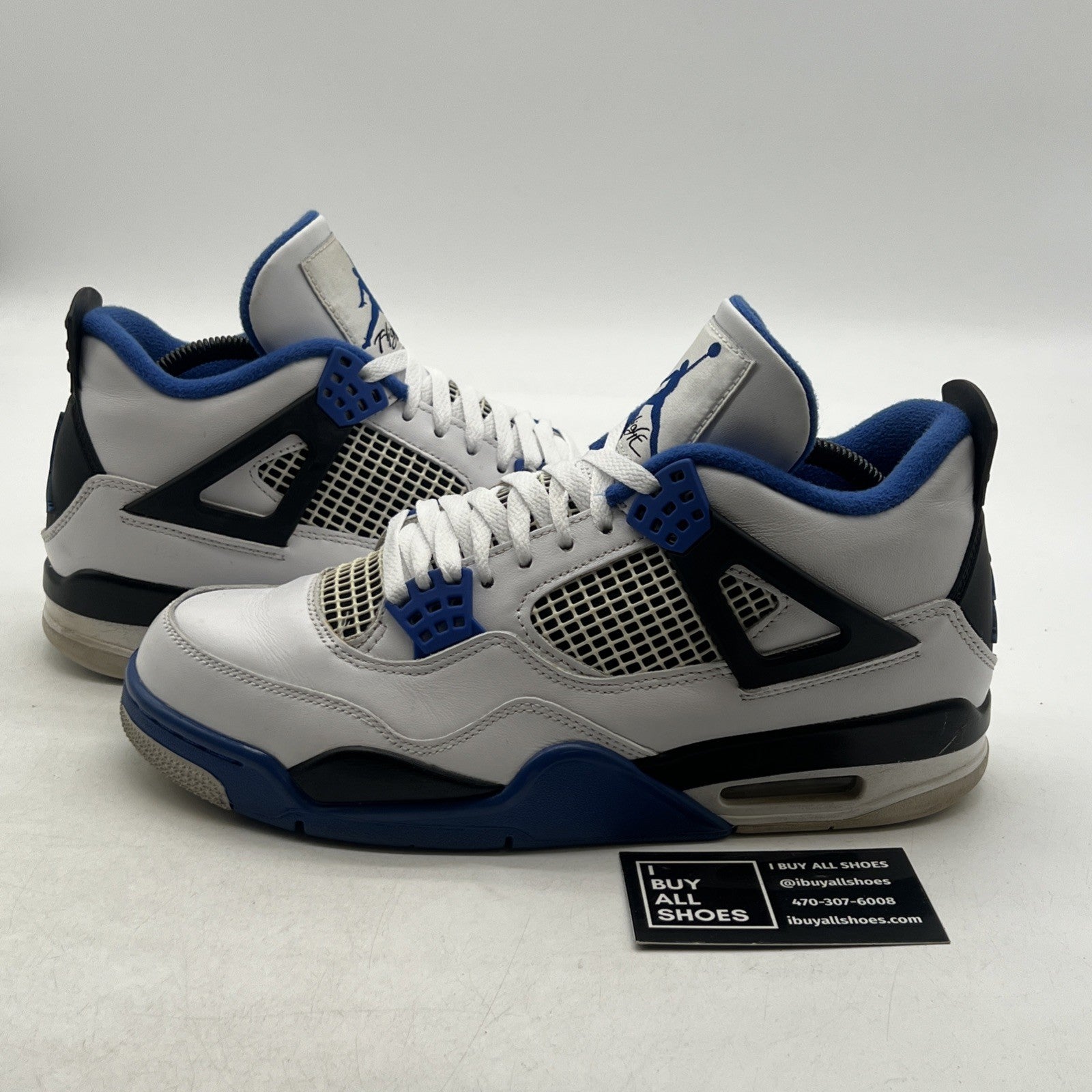 Size 9 - Air Jordan 4 Retro Mid Motorsports (308497-117)