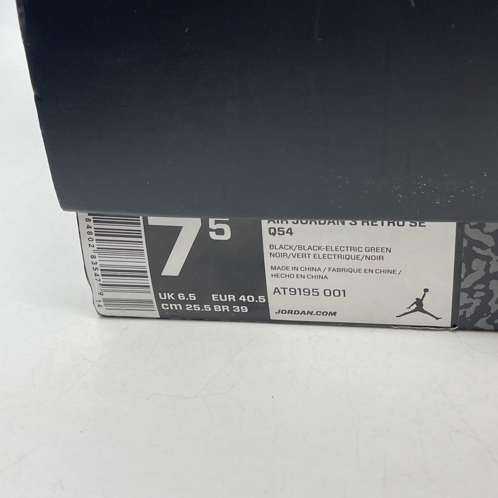 Size 7.5 - Air Jordan 3 Retro SE Quai 54 2018 (AT9195-001)