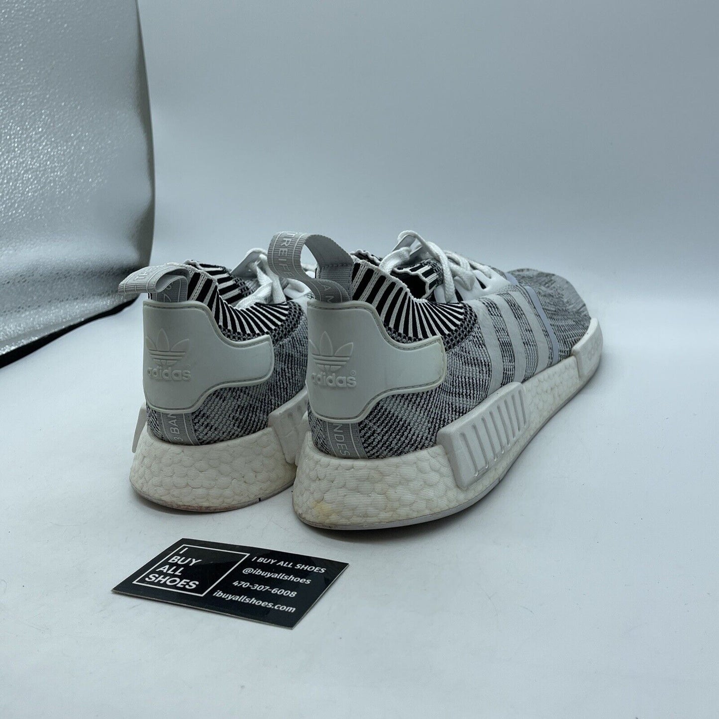 Size 13 - adidas NMD_R1 PK Oreo Black White Suede Leather (BY1911)