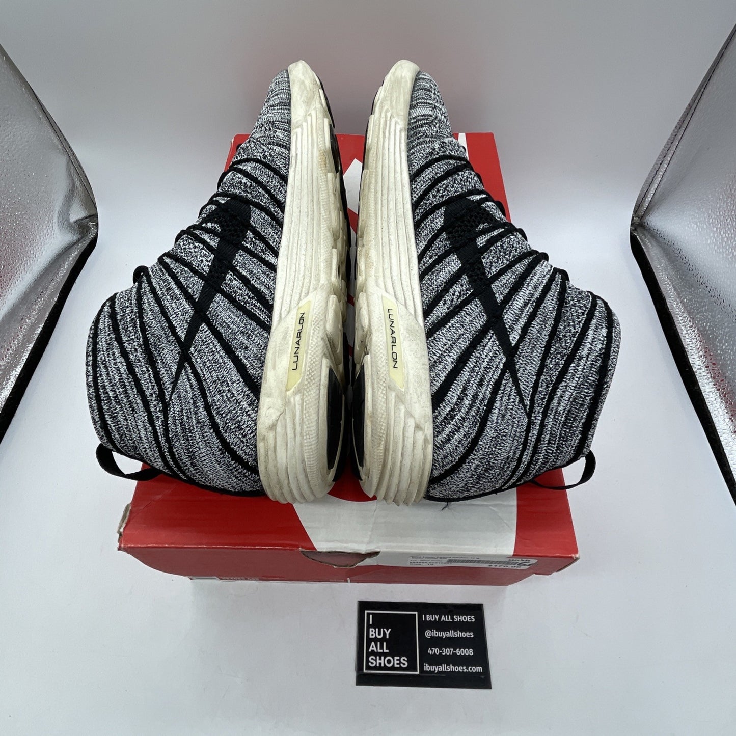 Size 10 - Nike Lunar Flyknit Chukka Black Sail (554969-002)