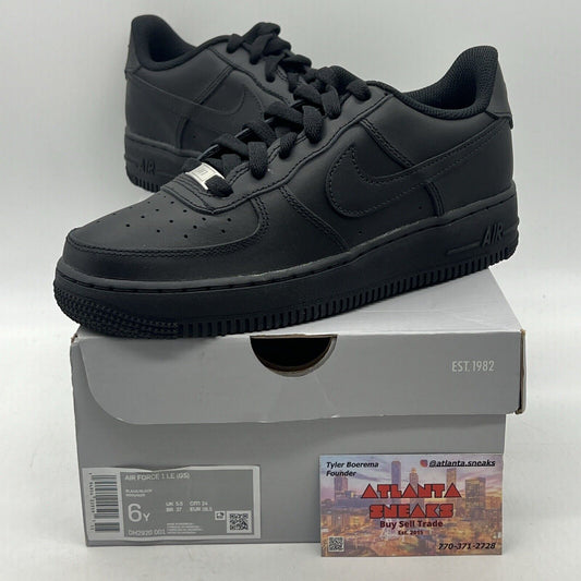 Size 6Y - Nike Air Force 1 '07 Low Triple Black Leather (DH2920-001)