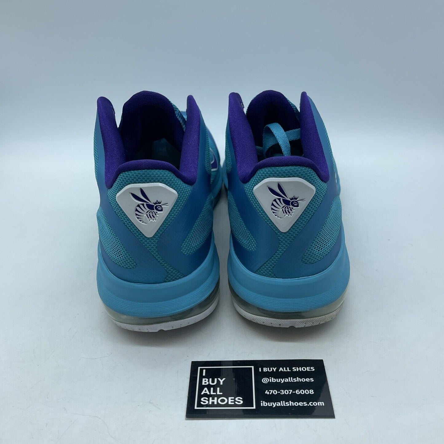 Size 13 - Nike LeBron 9 Low Summit Lake Hornets Blue Purple (510811-400)