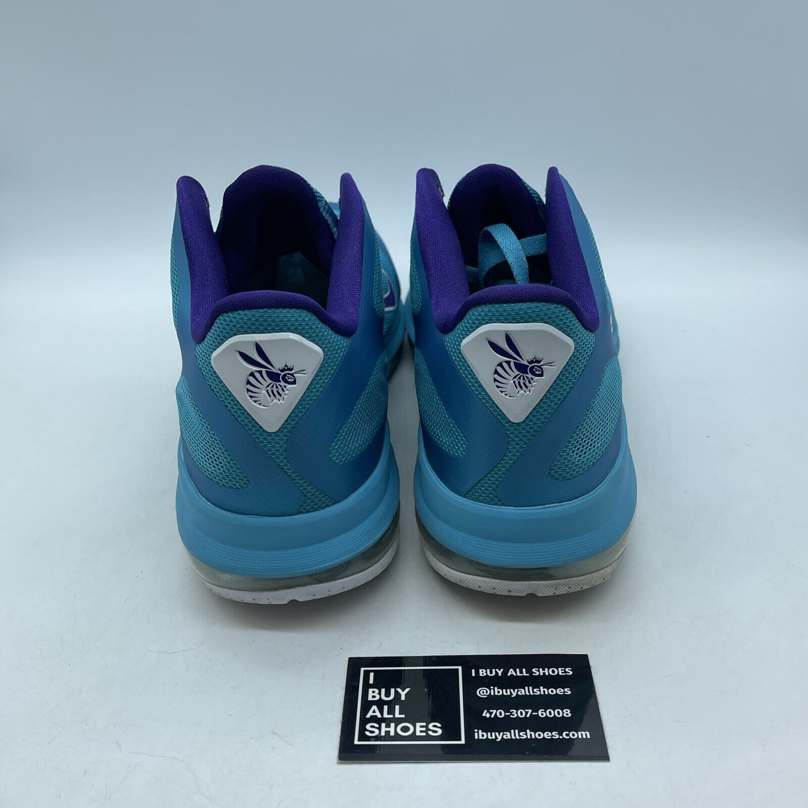 Size 13 - Nike LeBron 9 Low Summit Lake Hornets Blue Purple (510811-400)