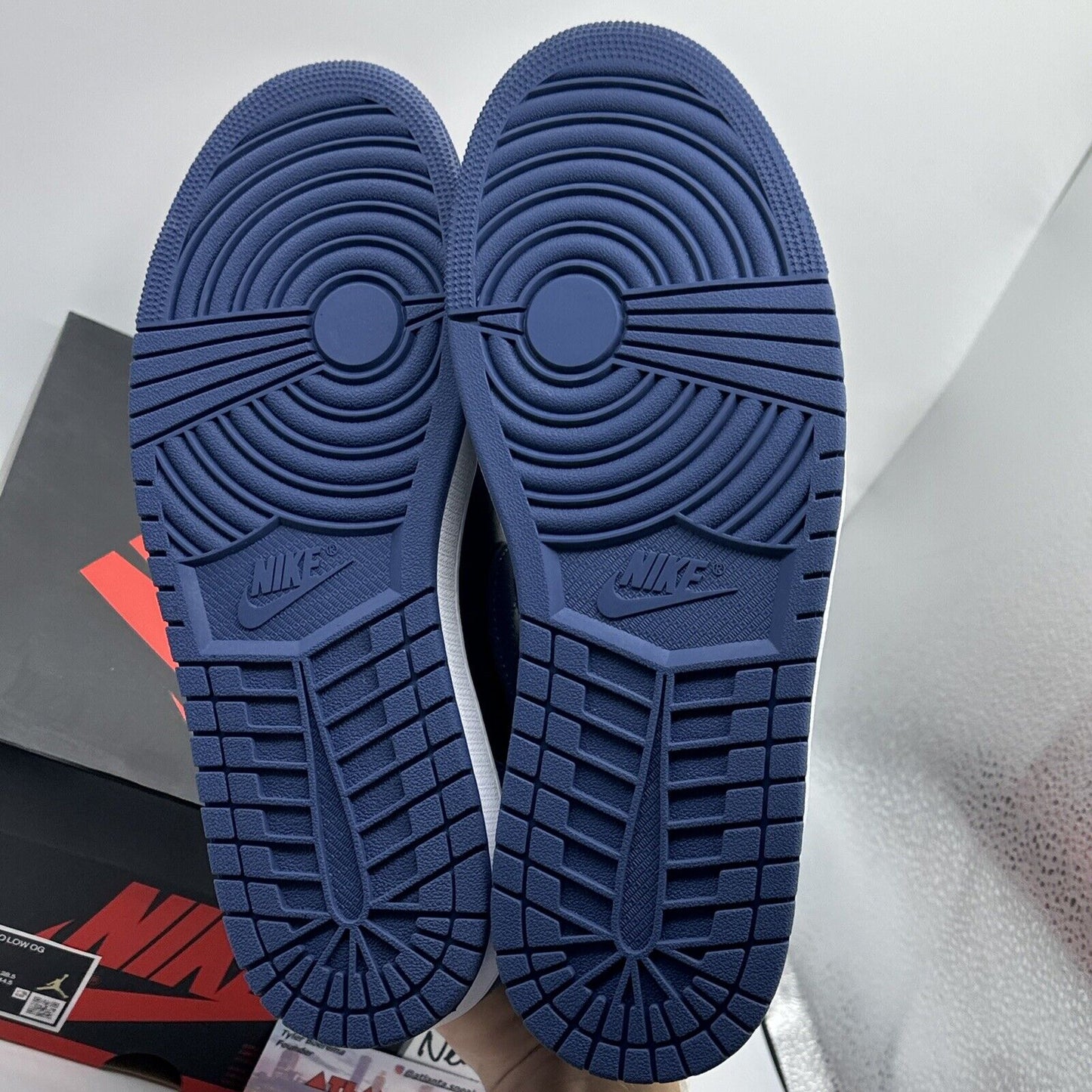 Size 10.5 - Jordan 1 Low OG Mystic Navy Blue Black Nice Leather With Box OG All