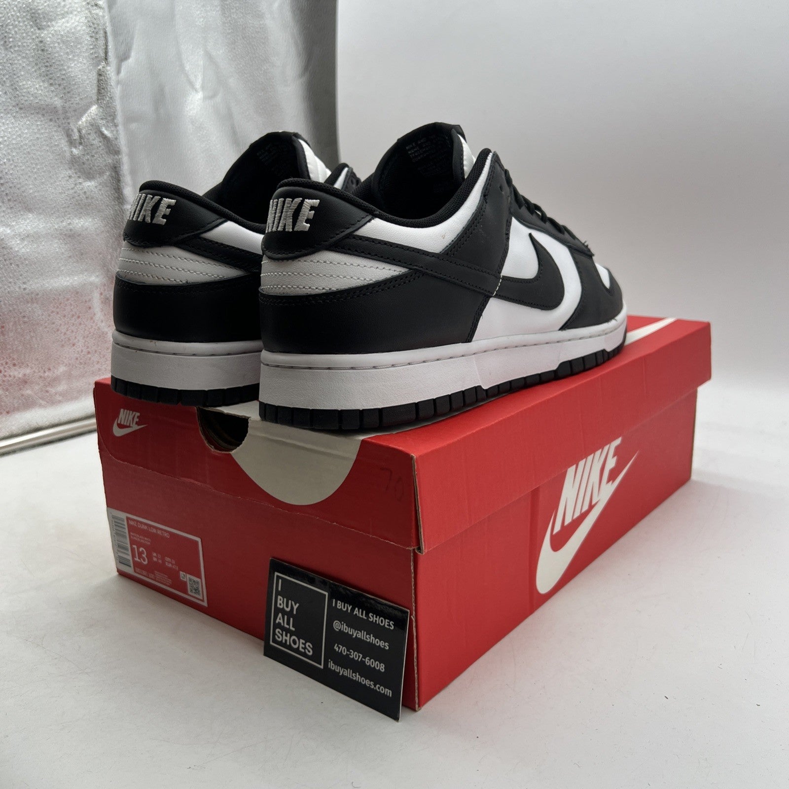 Size 13 - Nike Dunk Low Black White (DD1391-100)