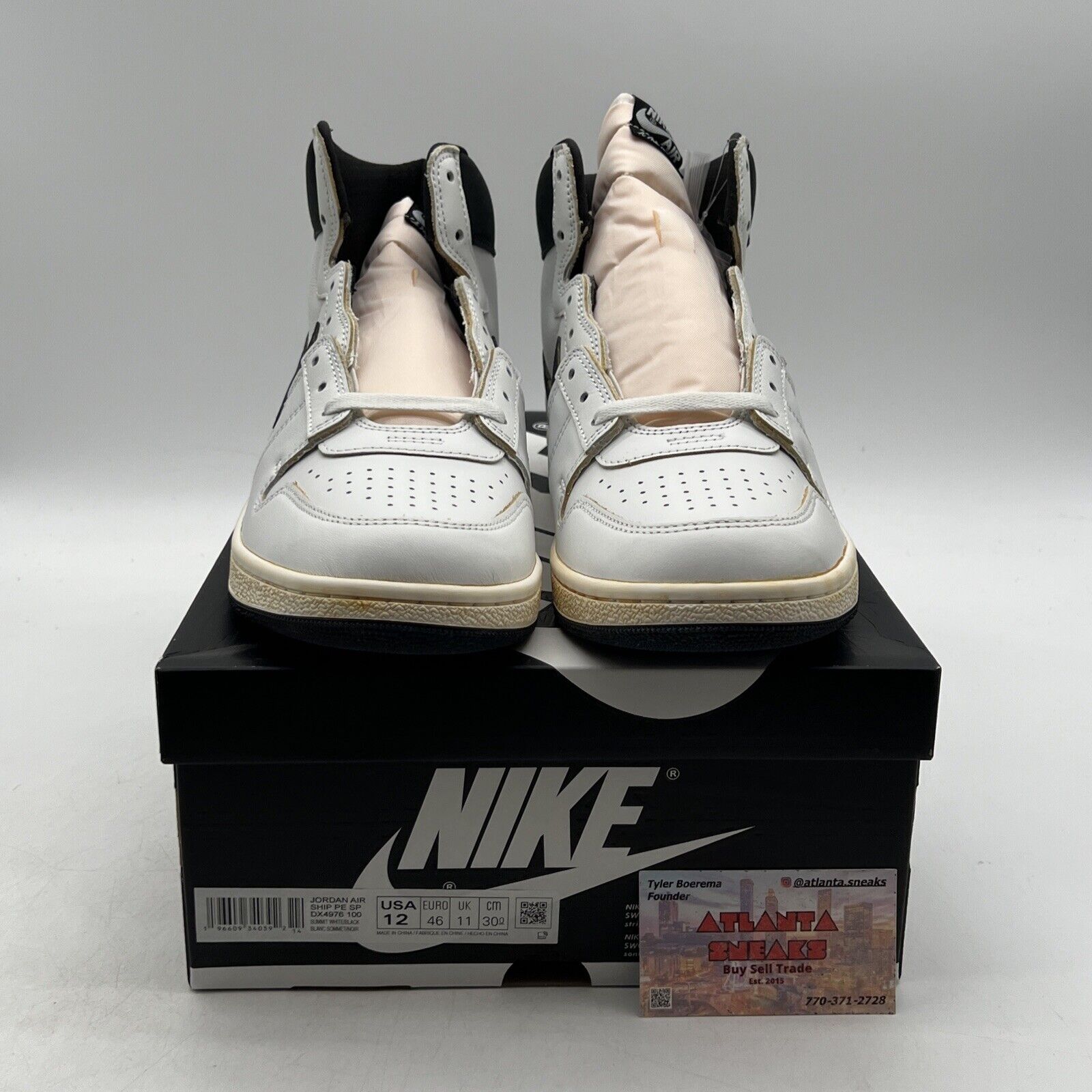 Size 12 - A Ma Maniére x Jordan Air Ship PE SP White Black (DX4976-100)