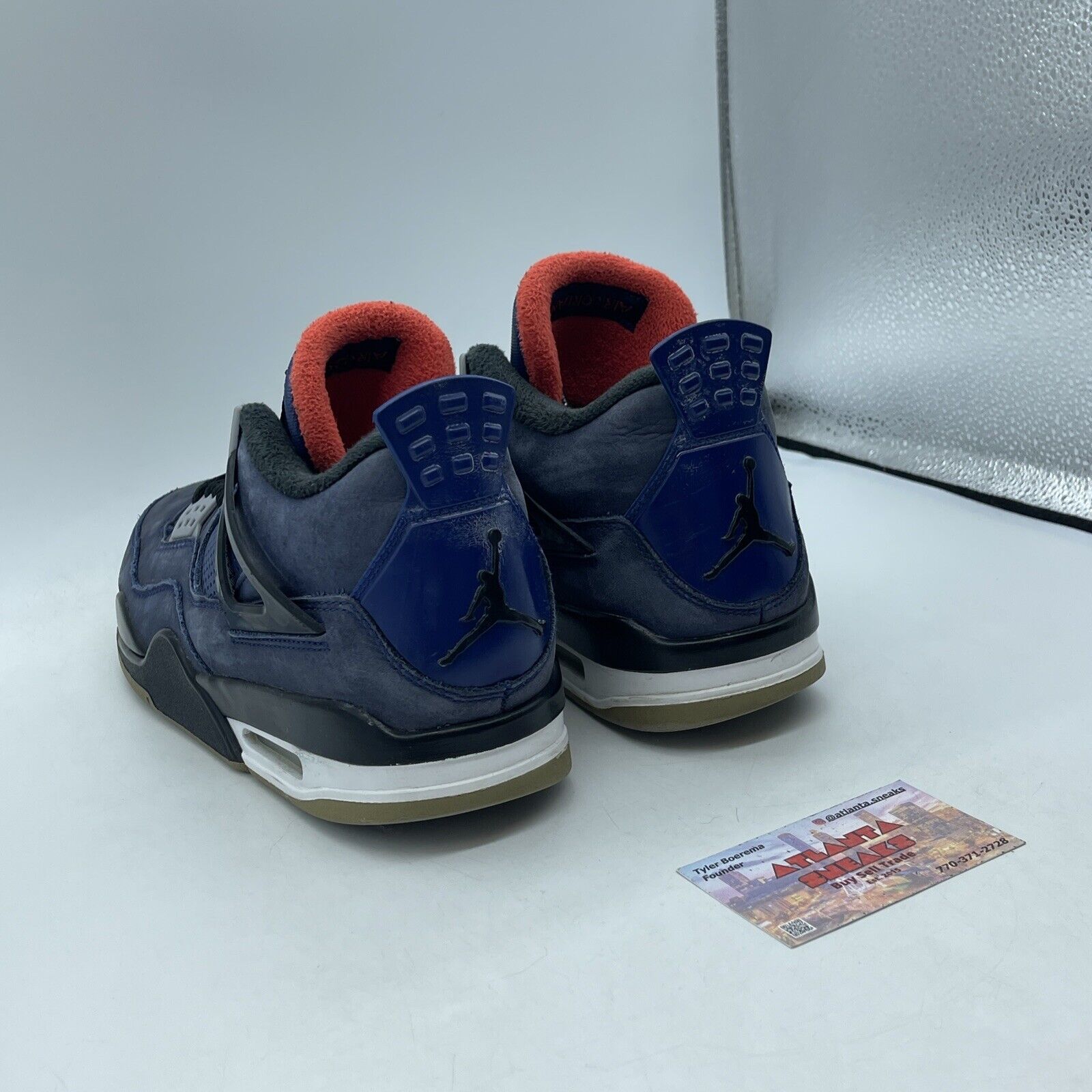 Size 9.5 - Jordan 4 Winter Loyal Blue Suede Black Grey Leather (CQ9597-401)