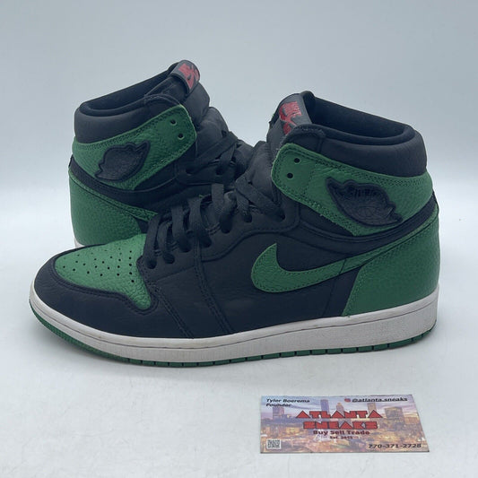 Size 8.5 - Jordan 1 Retro OG High Pine Green 2.0 Black Leather (555088-030)