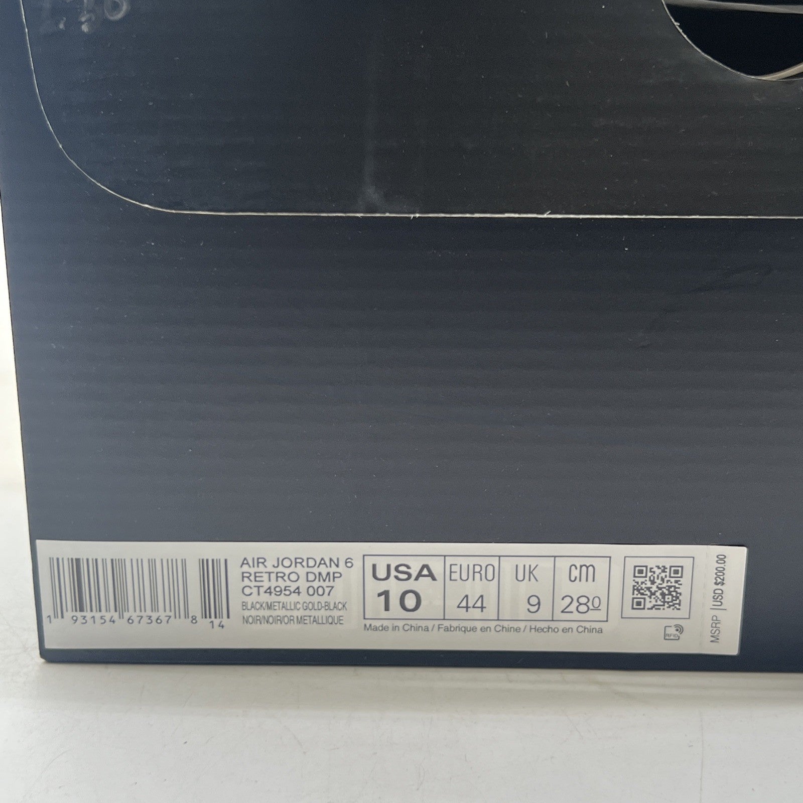 Size 10 - Air Jordan 6 Retro Defining Moments 2020 (CT4954-007)