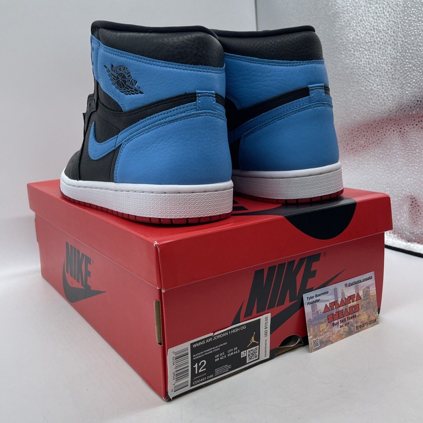 Size 12 - Jordan 1 High OG UNC To Chicago 2020 Blue Red Leather (CD0461-046)