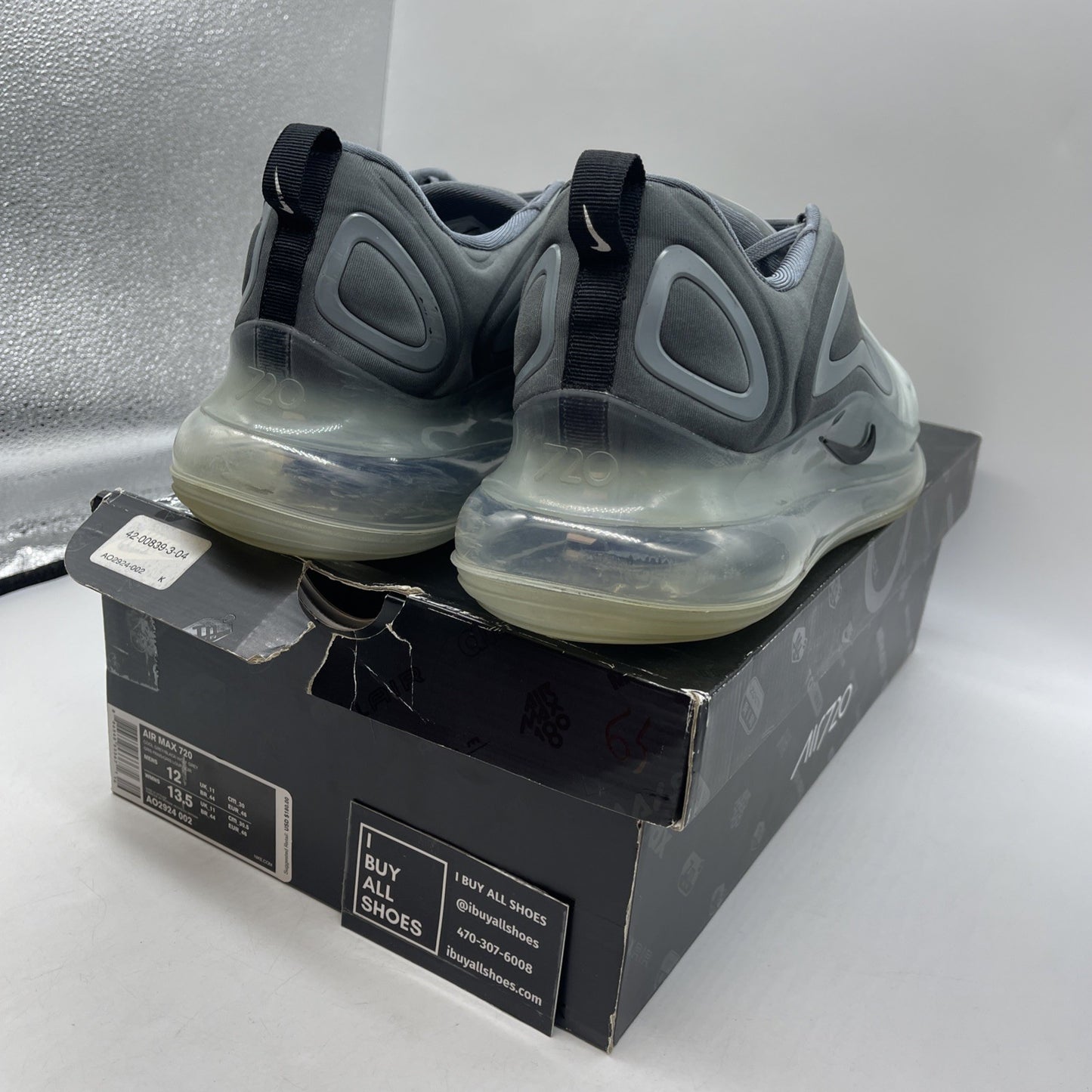 Size 12 - Nike Air Max 720 Cool Grey (AO2924-002)