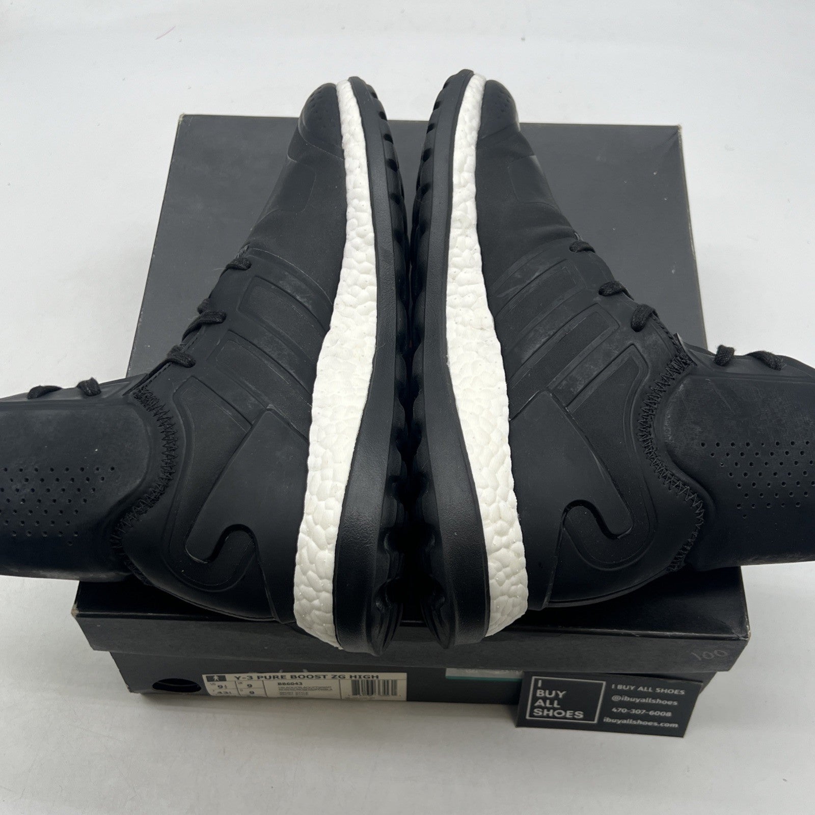 Size 9.5 - Adidas Y-3 PureBoost ZG High Core Black (BB6043)