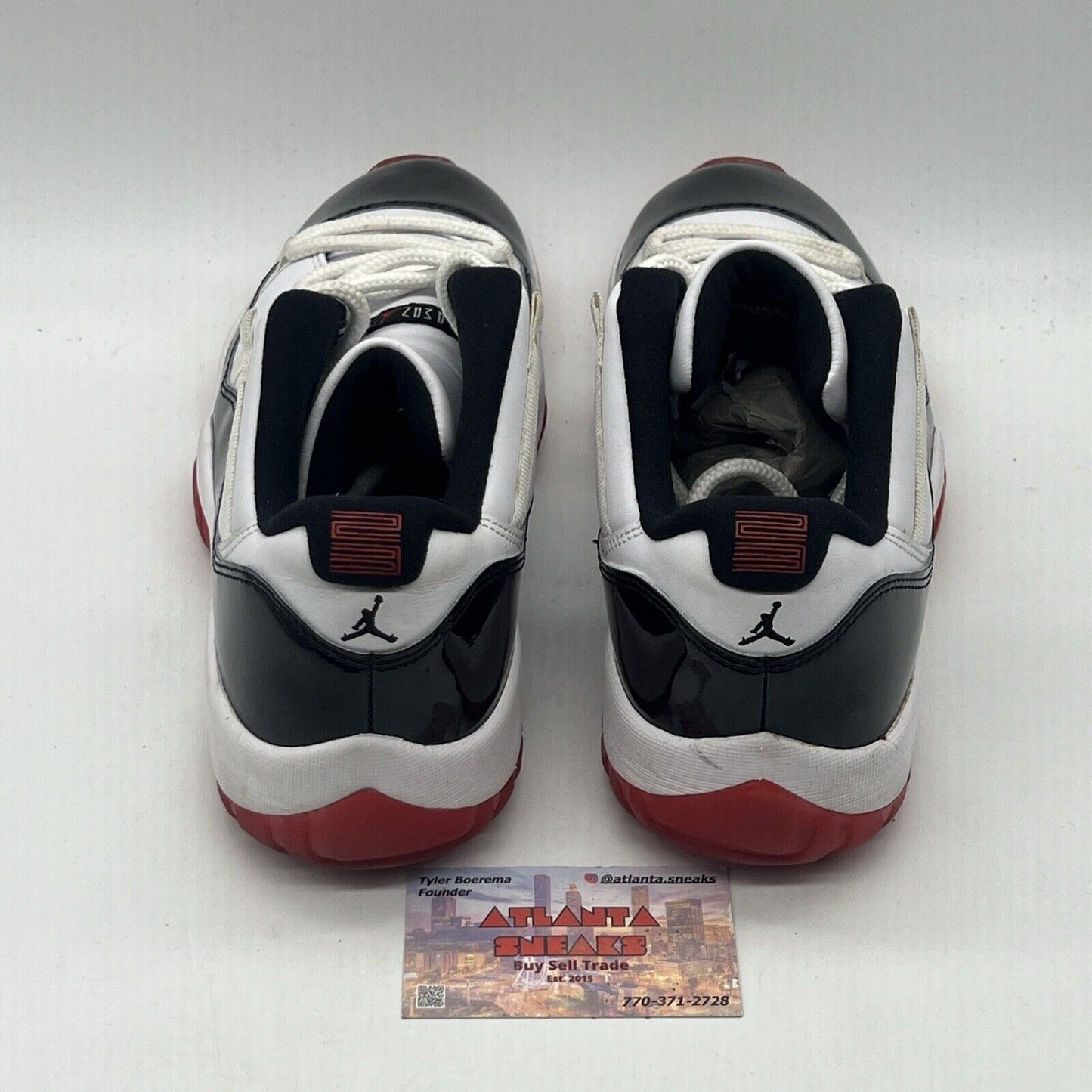 Size 11 - Jordan 11 Retro Low Concord-Bred Black White Red Leather Used