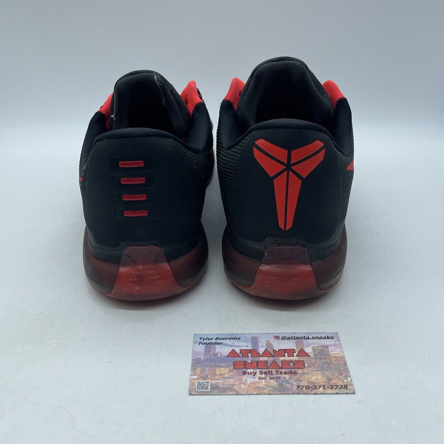 Size 12.5 - Nike Kobe 10 Bright Crimson Red Black Suede Leather (705317-060)