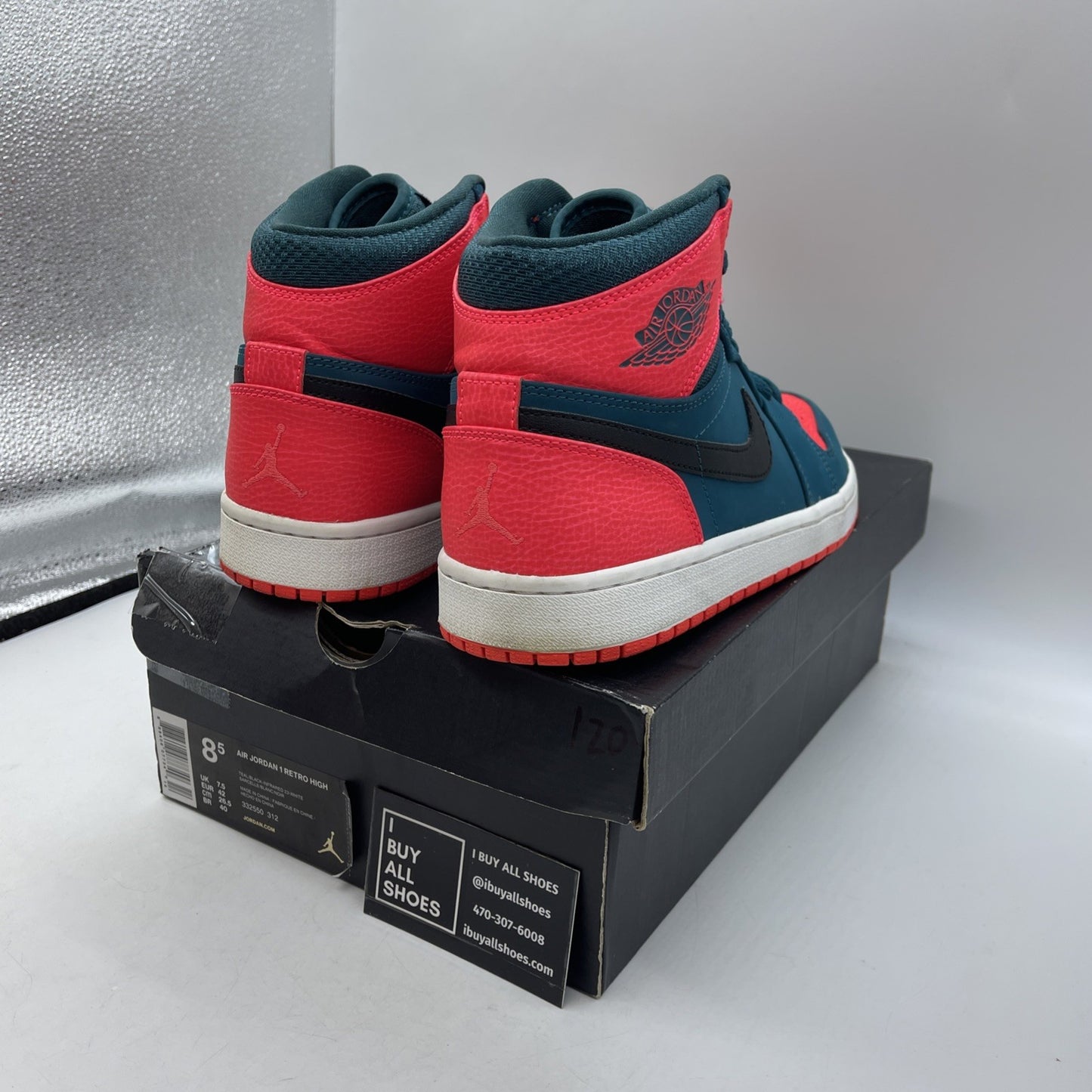 Size 8.5 - Air Jordan 1 Retro High Russell Westbrook Blue Suede (332550-312)