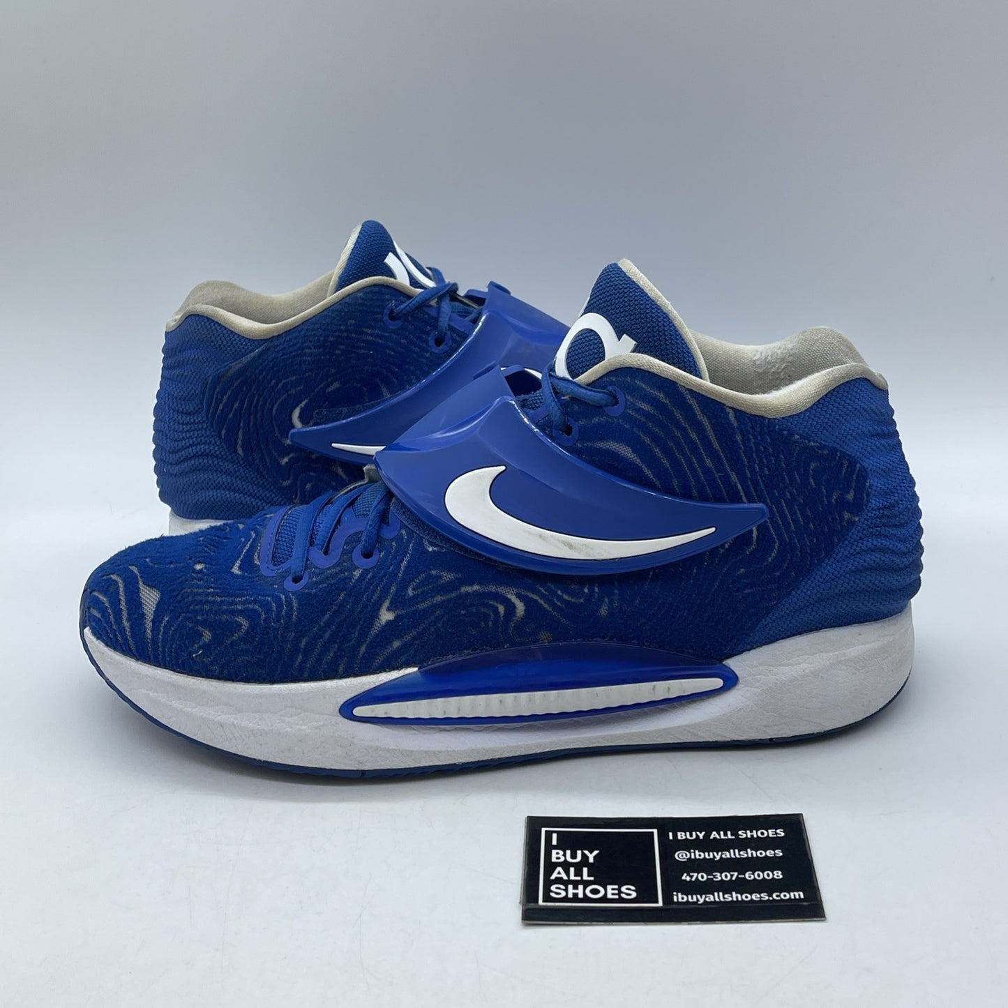 Size 11.5 - Nike KD 14 TB Game Royal Blue White Suede Leather (DA7850-400)