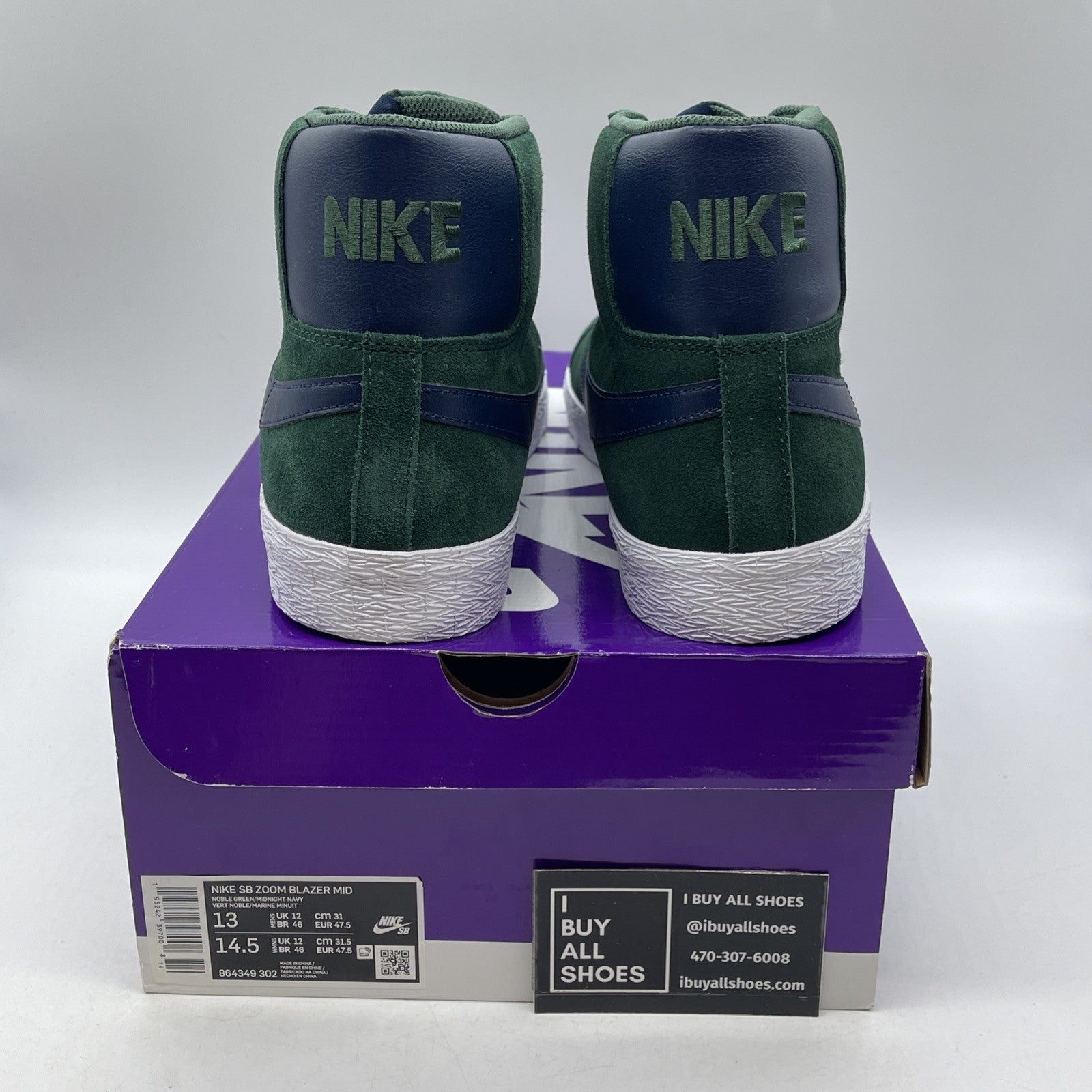 Size 13 - Nike Zoom Blazer SB Mid Noble Green (864349-302)