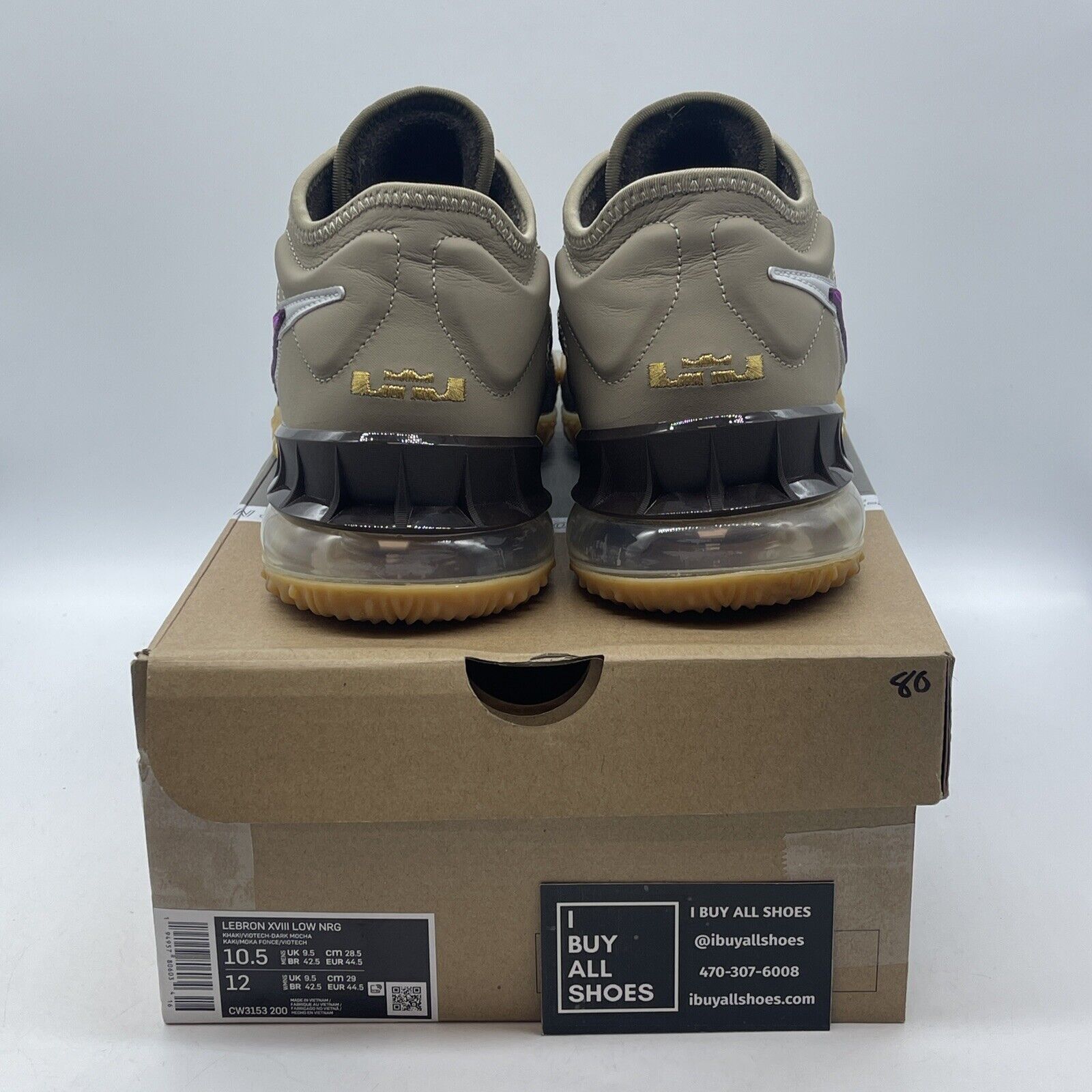 Size 10.5 - Nike atmos x LeBron 18 Low Viotech Brown Suede Leather (CW3153-200)