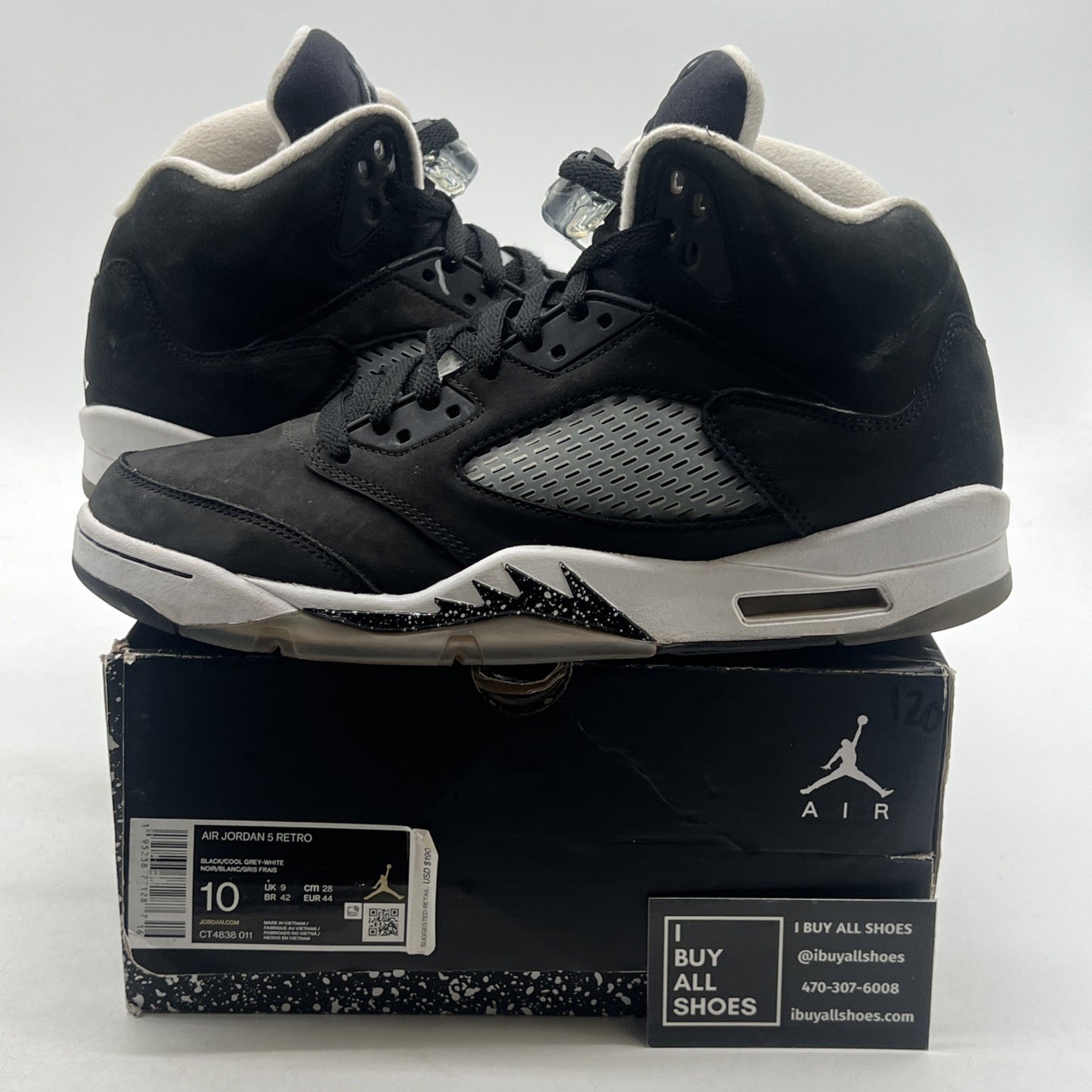 Size 10 - Air Jordan 5 Retro Mid Oreo (CT4838-011)