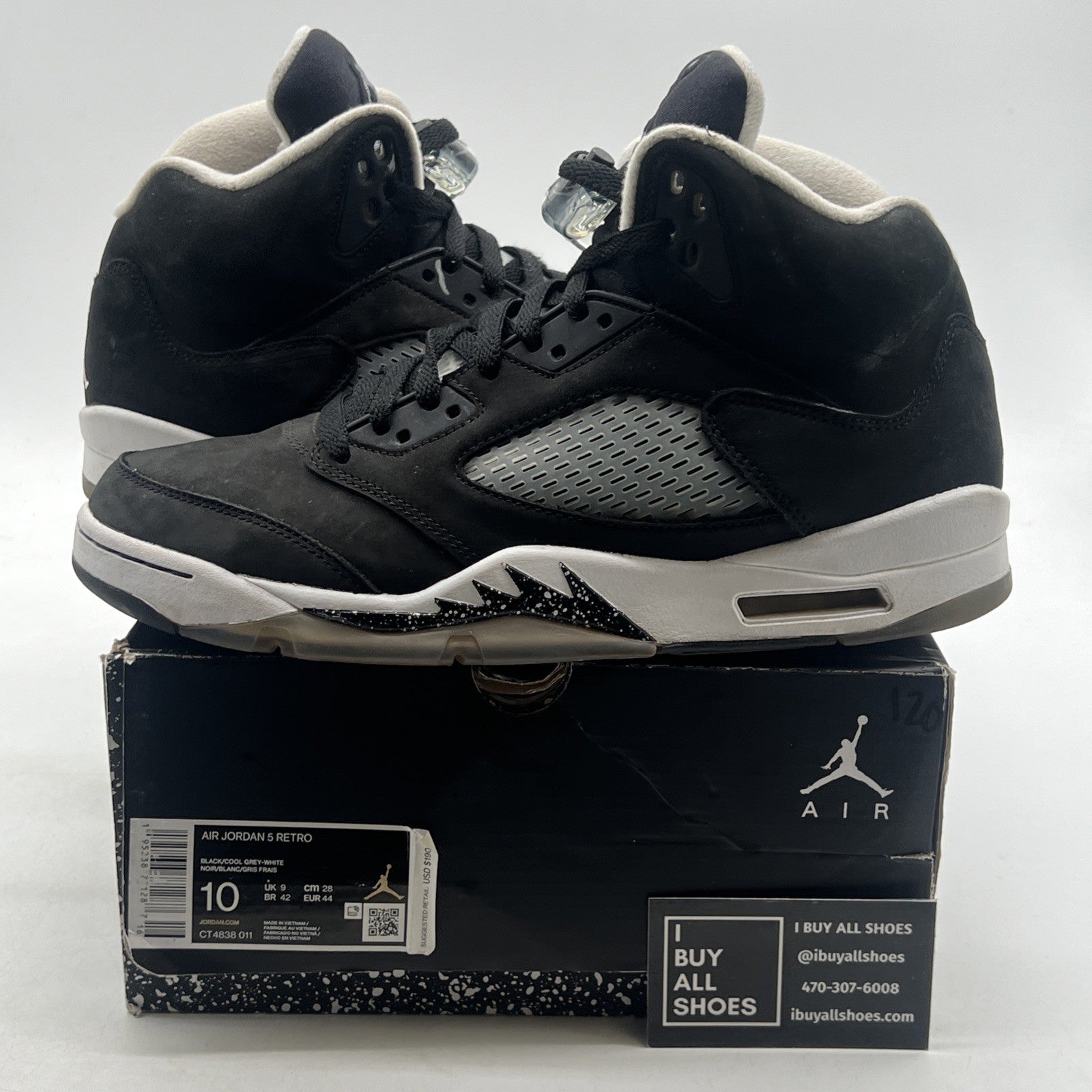 Size 10 - Air Jordan 5 Retro Mid Oreo (CT4838-011)