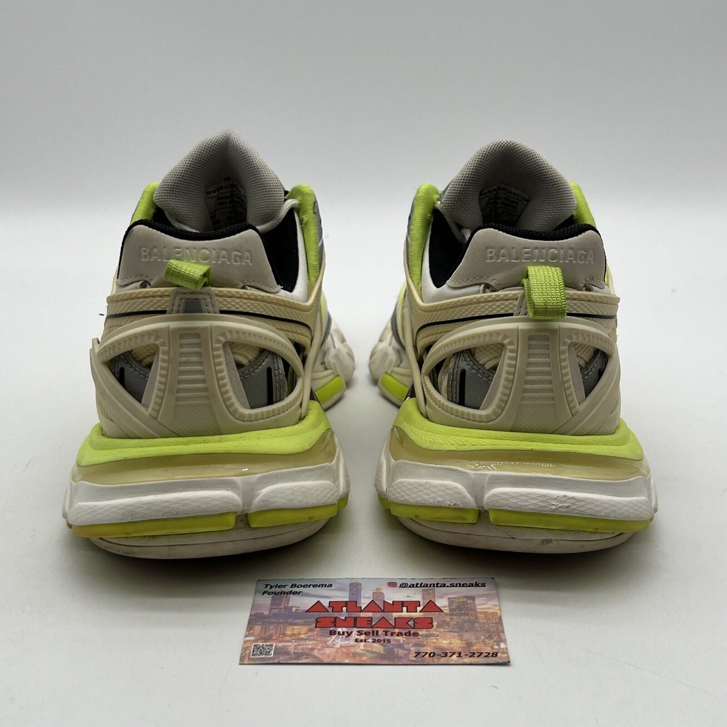 Size 9.5 - Balenciaga Track.2 Trainer White Fluo Yellow W (568615W2GN39073)