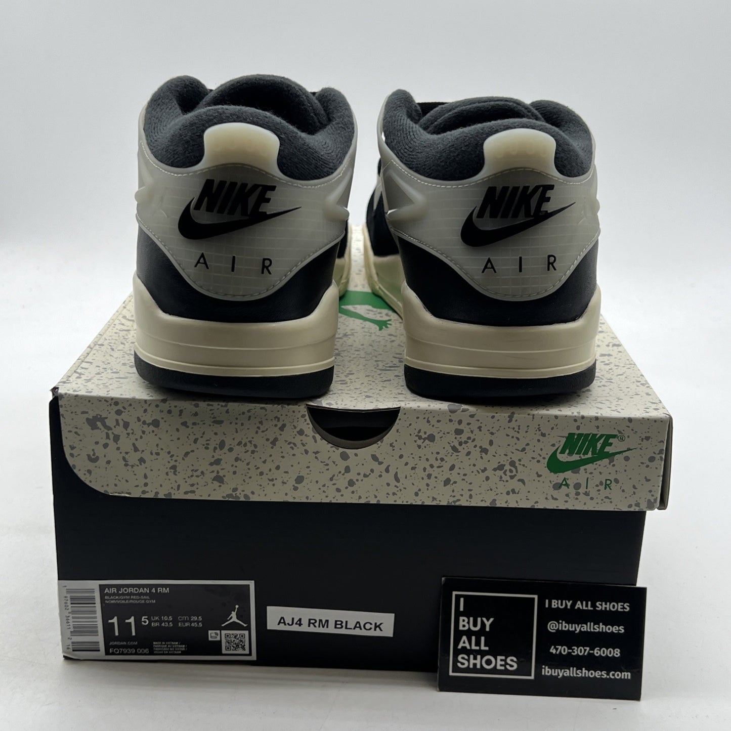 Size 11.5 - Air Jordan 4 RM Black Sail (FQ7939-006)