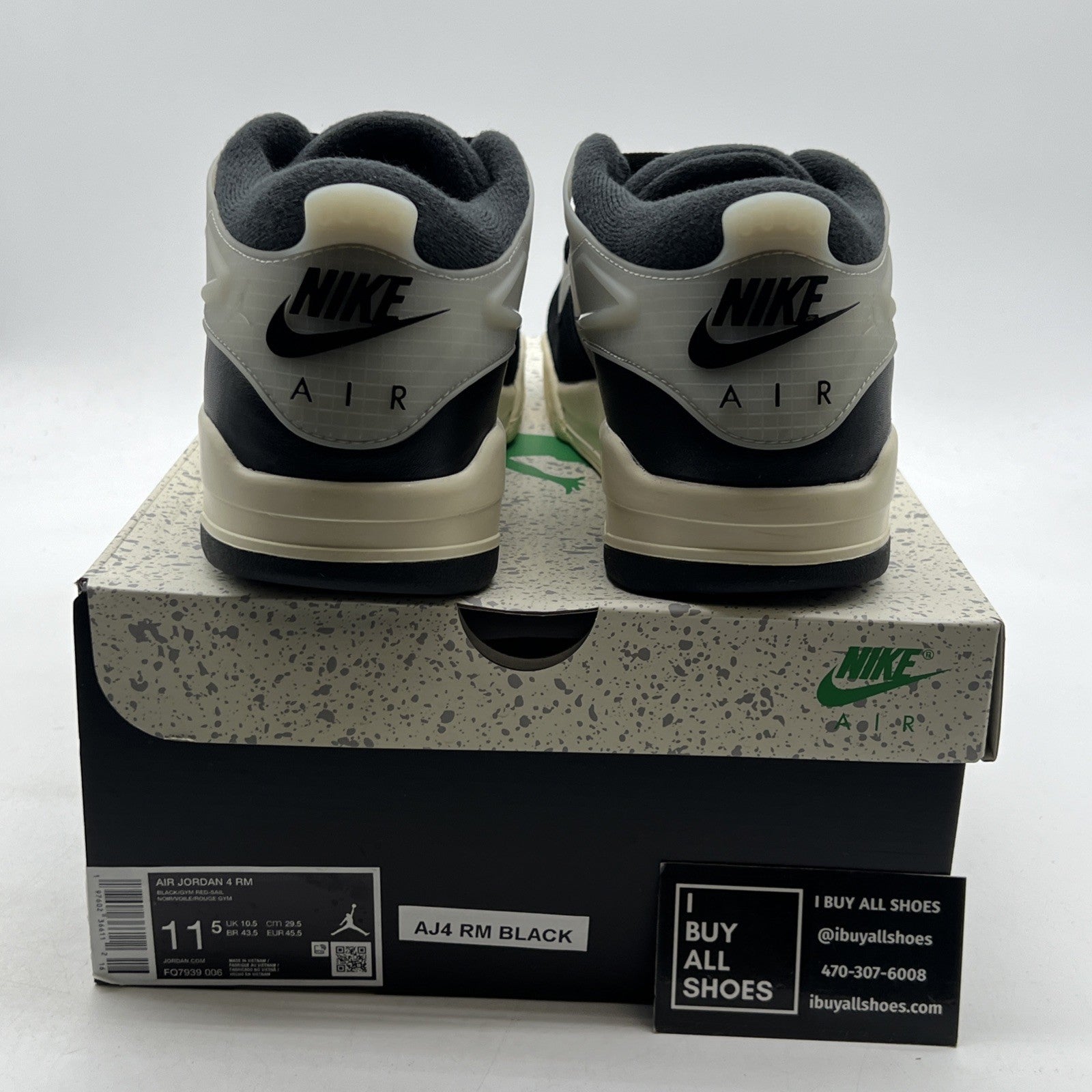 Size 11.5 - Air Jordan 4 RM Black Sail (FQ7939-006)