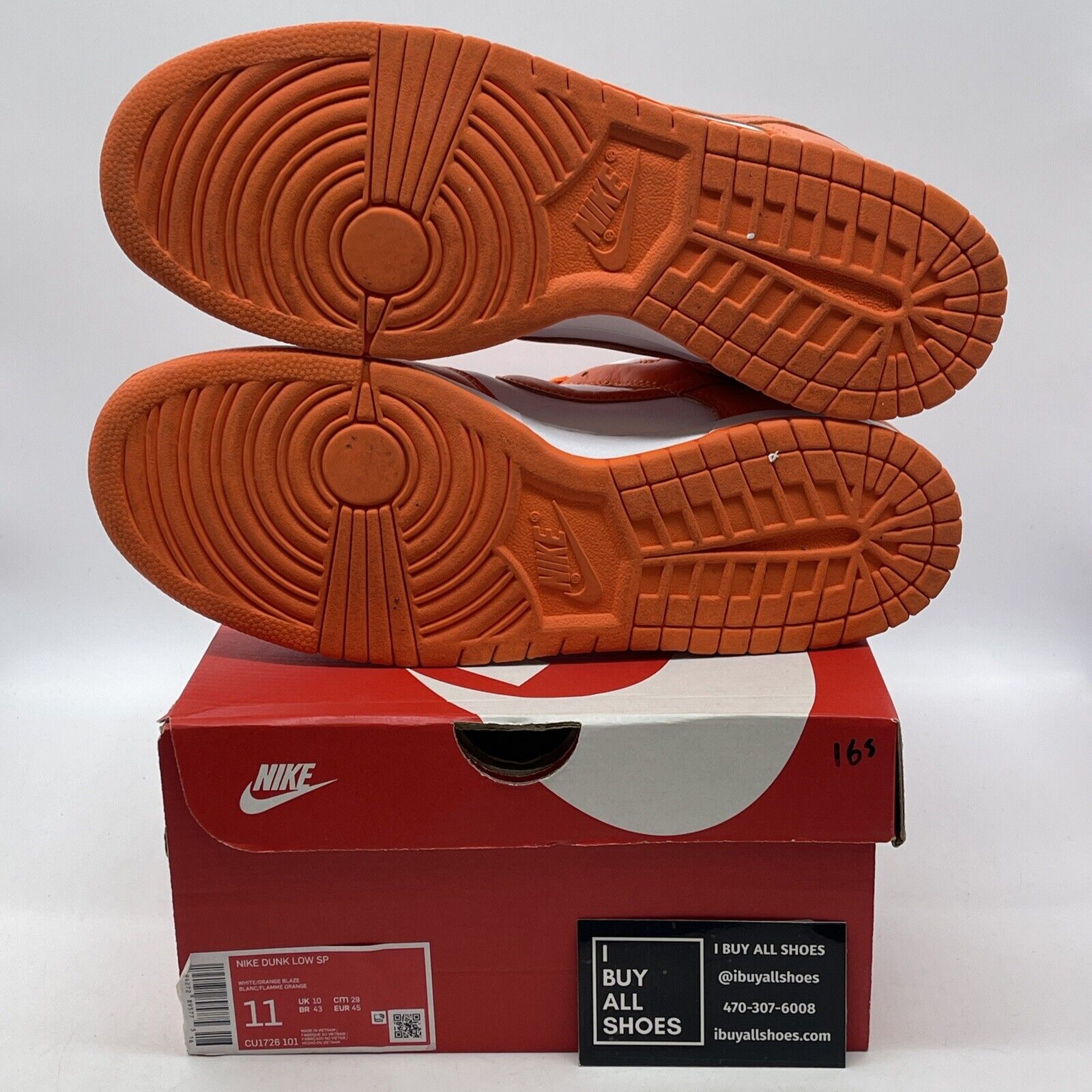 Size 11 - Nike Dunk Low Retro SP Syracuse Orange White Leather (CU1726-101)