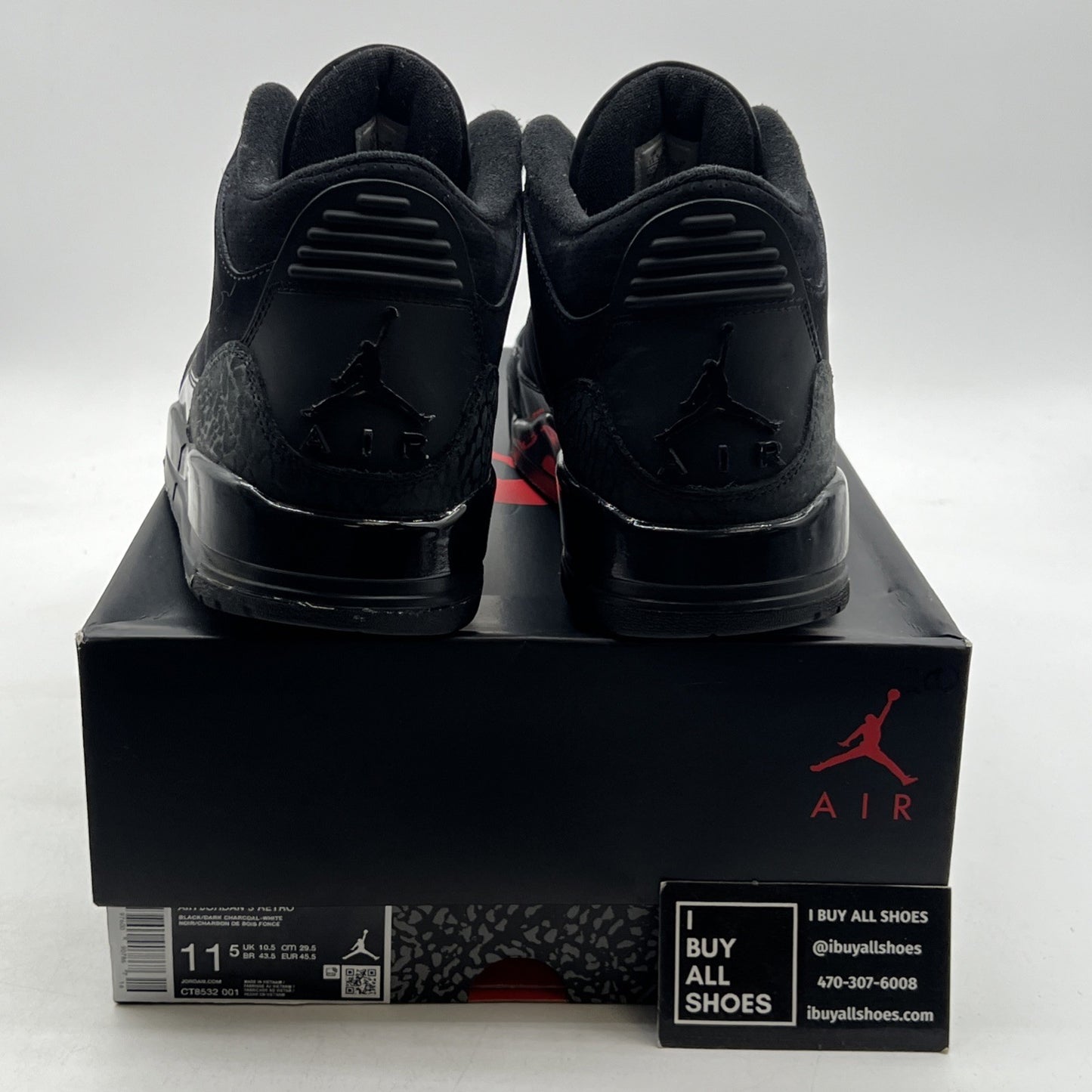 Size 11.5 - Air Jordan 3 Retro 2025 Black Cat (CT8532-001)