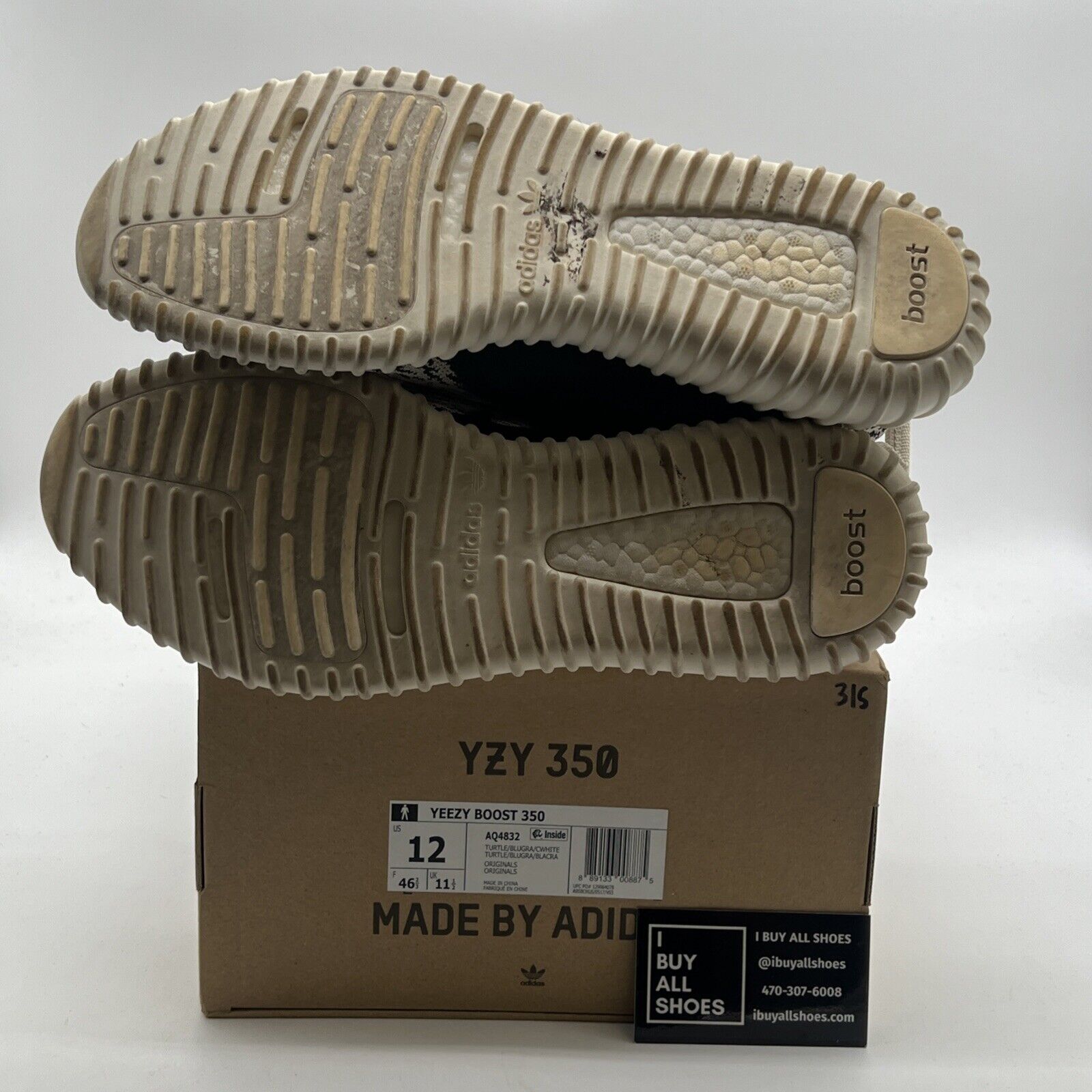 Size 12 - Adidas Yeezy Boost 350 Low Turtle Dove (AQ4832)