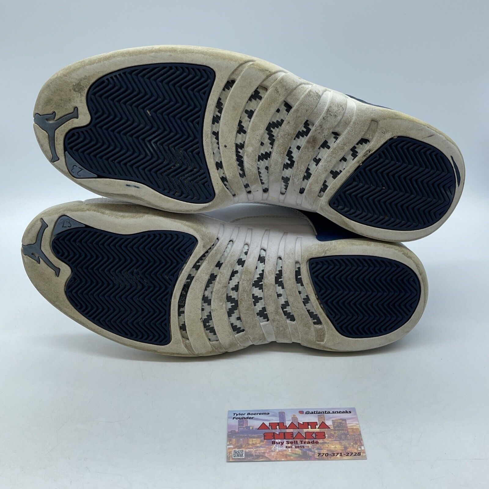 Size 11 - Jordan 12 Retro Indigo 2020 Blue White Silver Leather (130690-404)