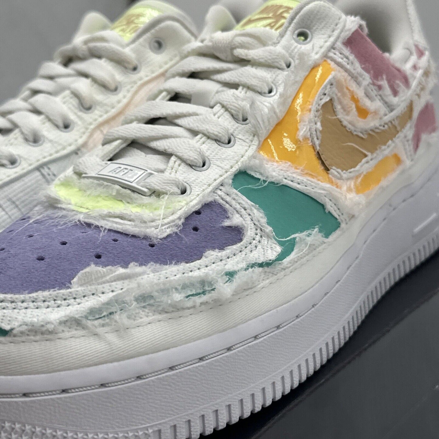 Size 8.5 W - Nike Air Force 1 Low Pastel Reveal. Firs 7 Men’s. Left Shoe Reveald