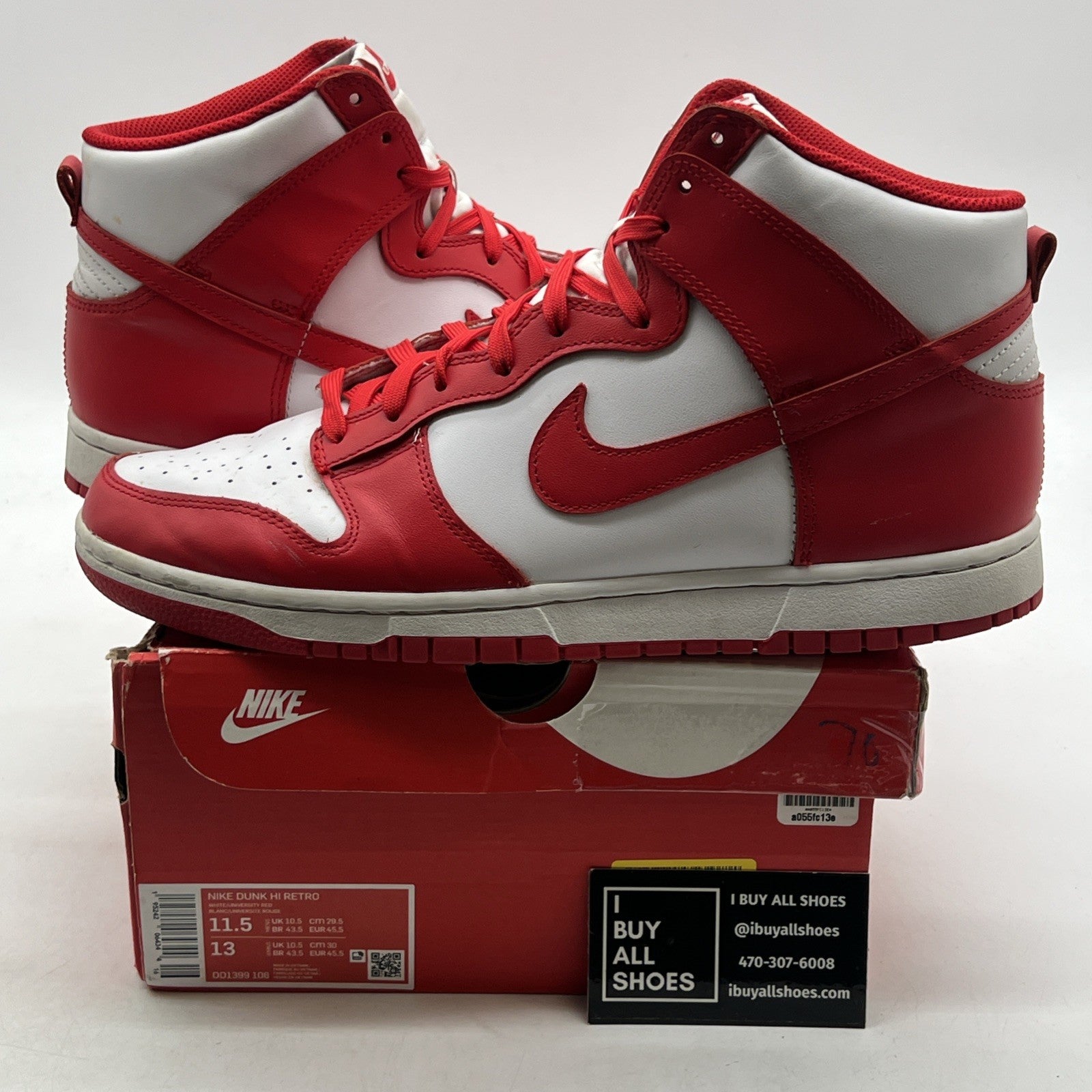Size 11.5 - Nike Dunk High Championship Red (DD1399-106)