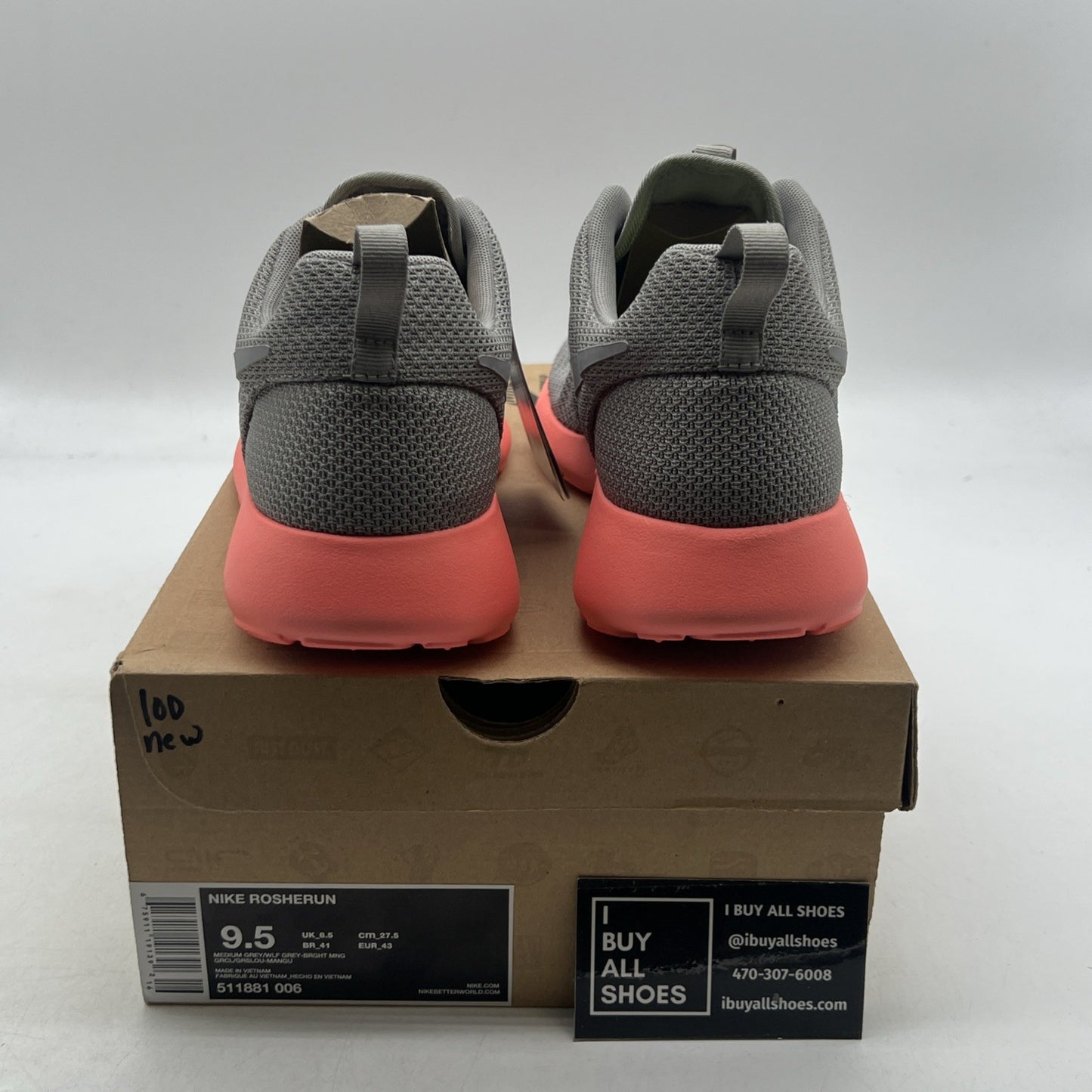 Size 9.5 - Nike Roshe Run Mango - (511881-006)