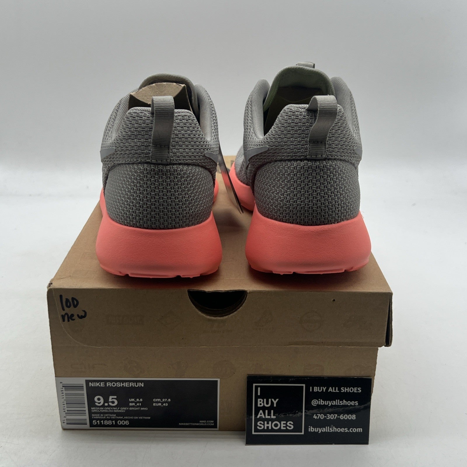 Size 9.5 - Nike Roshe Run Mango - (511881-006)