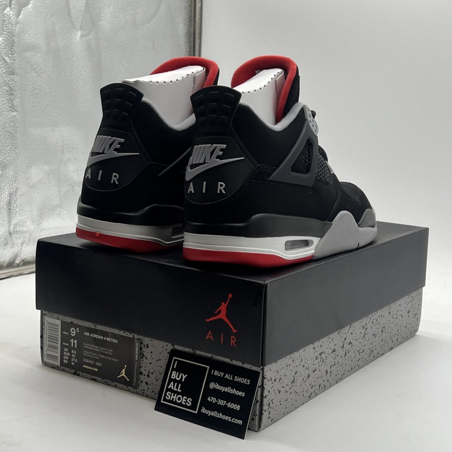 Size 9.5 - Air Jordan 4 Retro OG Mid Bred 2019 (308497-060)