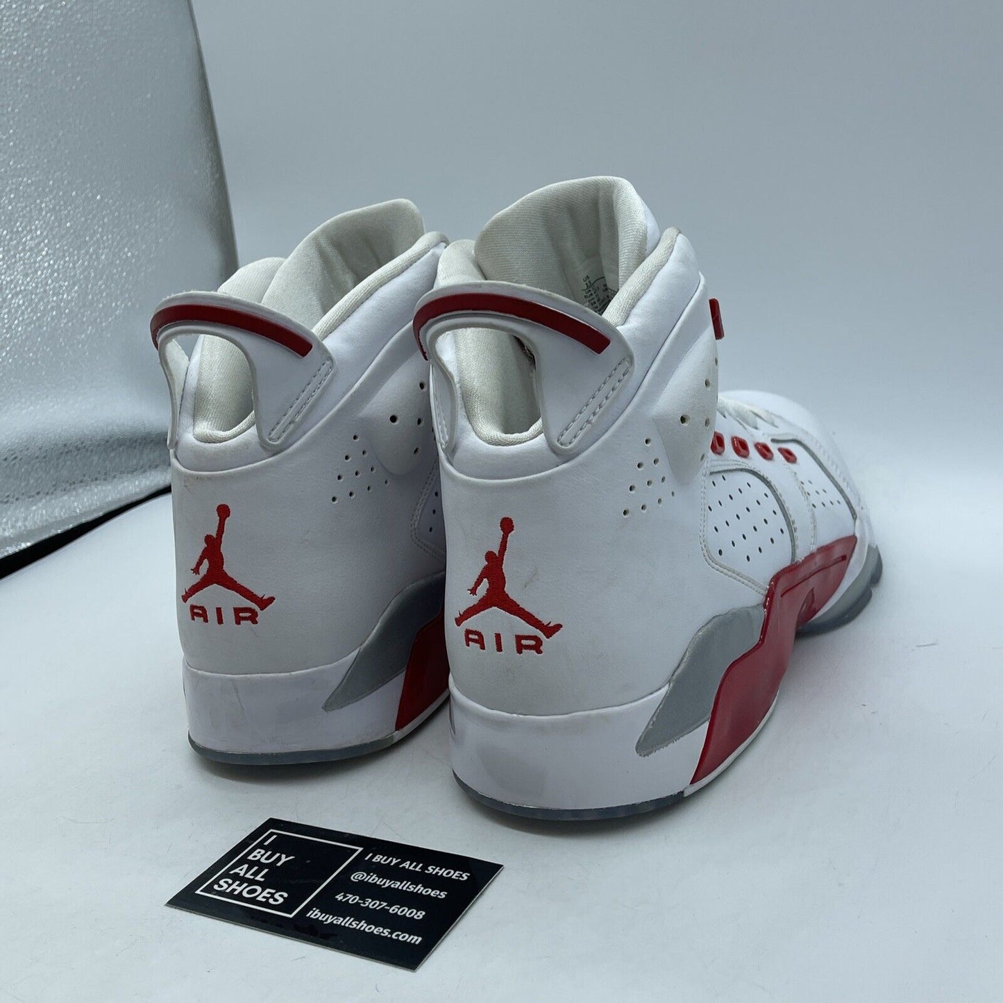 Size 13 - Air Jordan 6-17-23 White Grey Fire Red Suede Leather (DC7330-106)