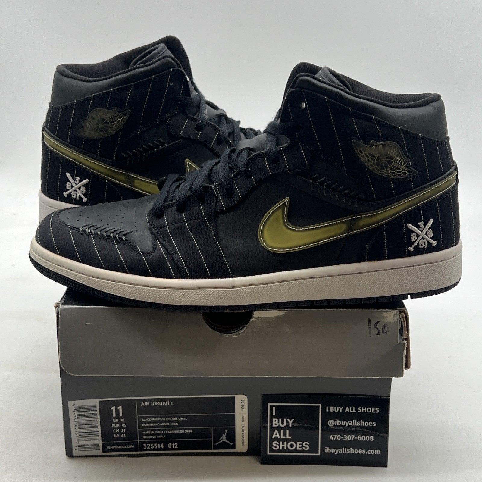 Size 11 - Air Jordan 1 Retro Barons - Away (325514-012)