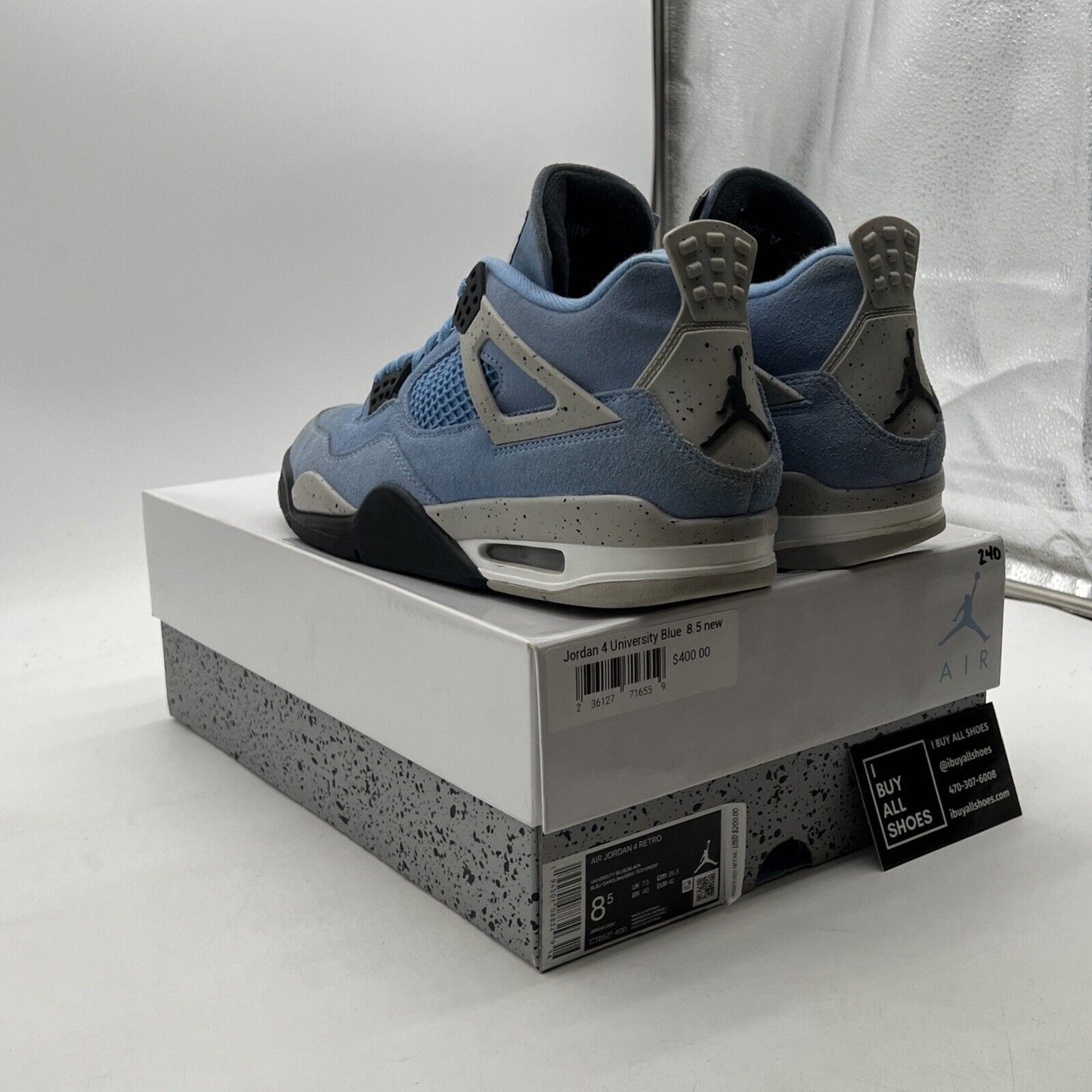 Size 8.5 - Air Jordan 4 Retro Mid University Blue (CT8527-400)