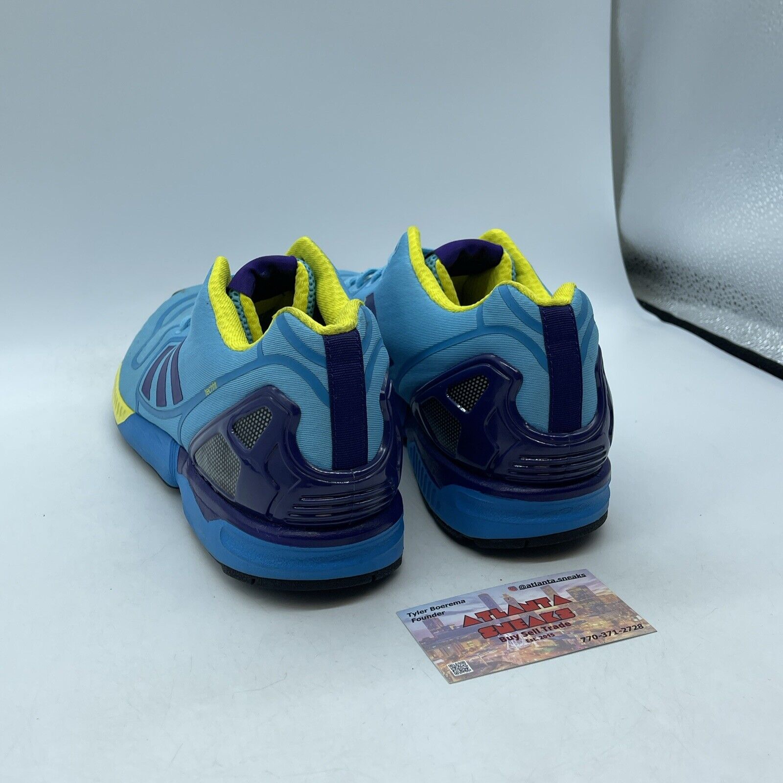 Size 12 - adidas ZX Flux Blue Purple Yellow Suede Leather (AF6303)