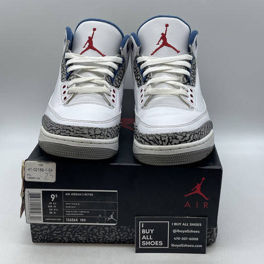 Size 9.5 - Air Jordan 3 Retro 2011 True Blue (136064-104)