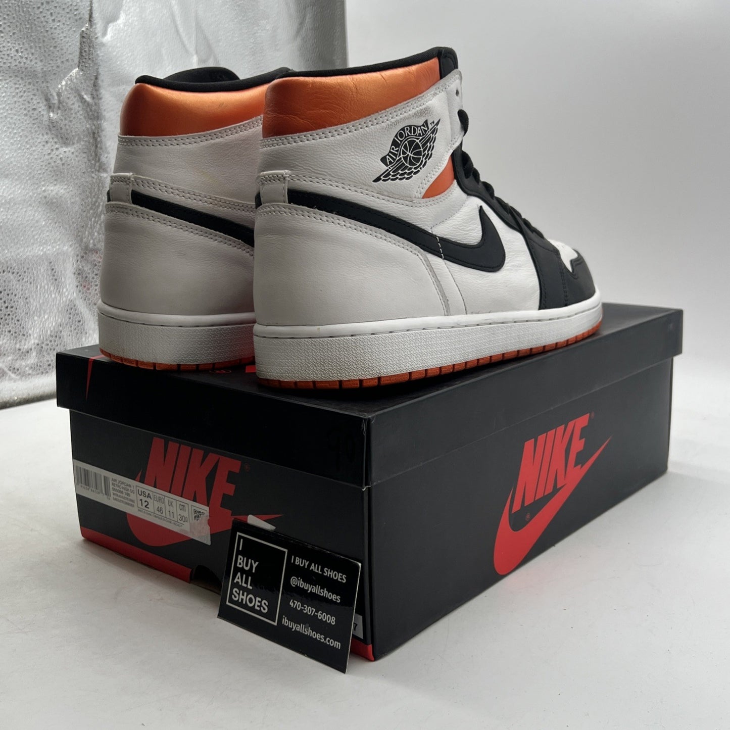 Size 12 - Air Jordan 1 Retro High Electro Orange (555088-180)