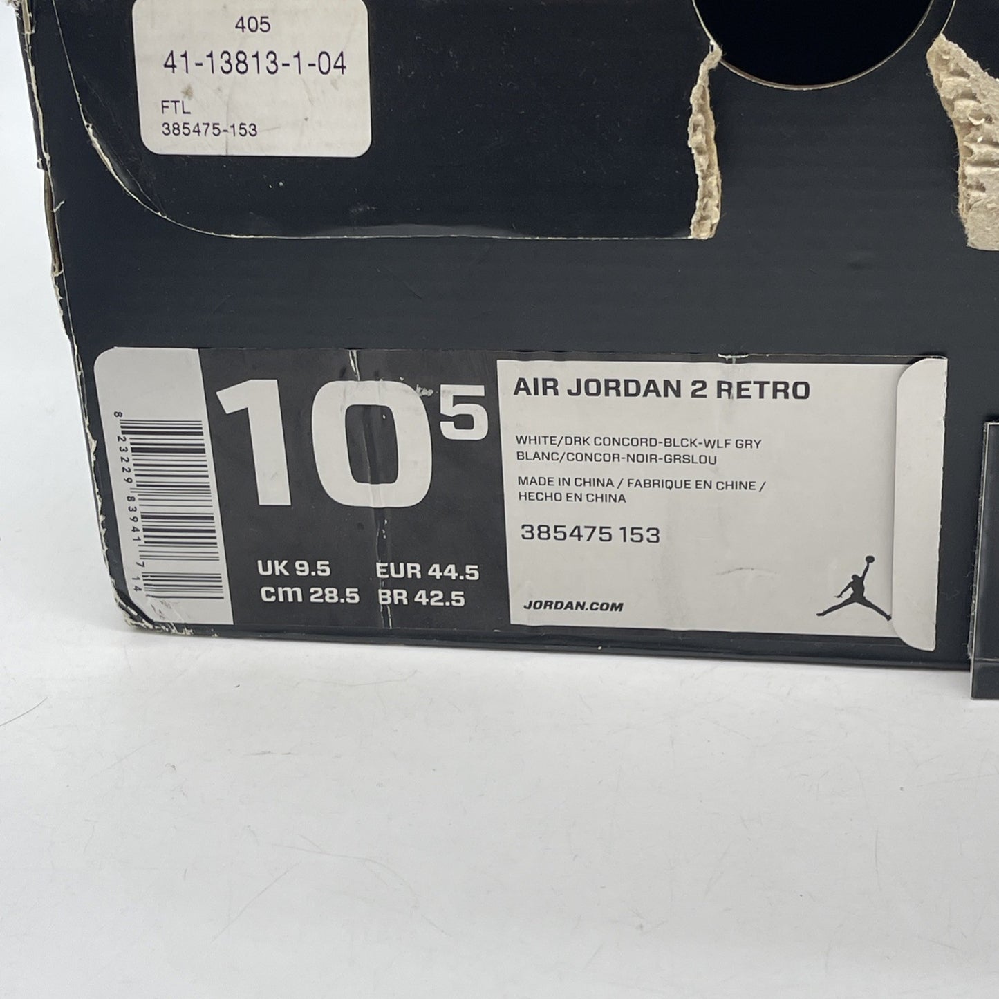 Size 10.5 - Air Jordan 2 Retro Concord White Purple Grey Suede (385475-153)