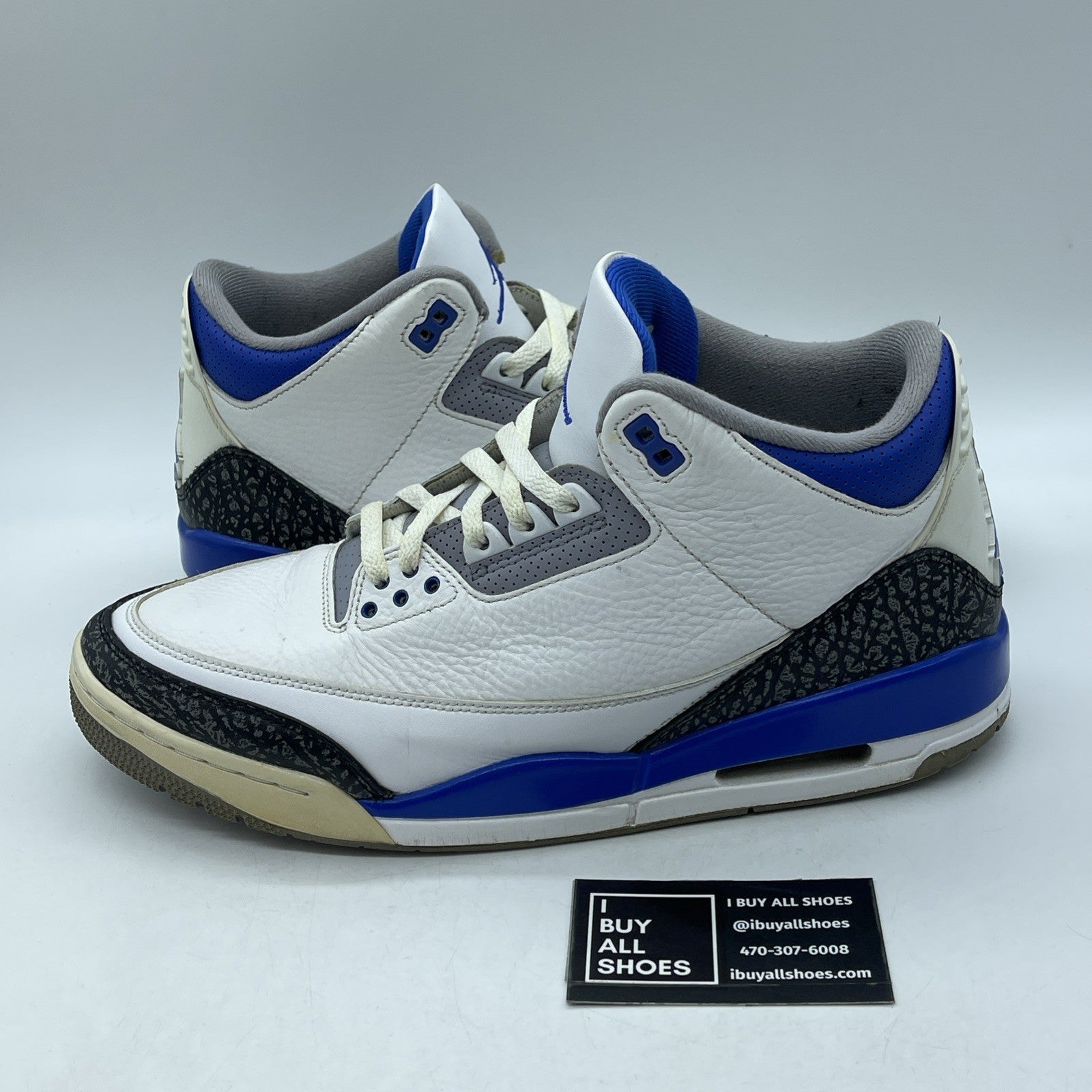 Size 12 - Air Jordan 3 Retro Mid Racer Blue Grey White Suede (CT8532-145)