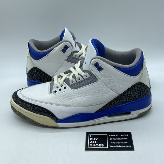 Size 12 - Air Jordan 3 Retro Mid Racer Blue Grey White Suede (CT8532-145)