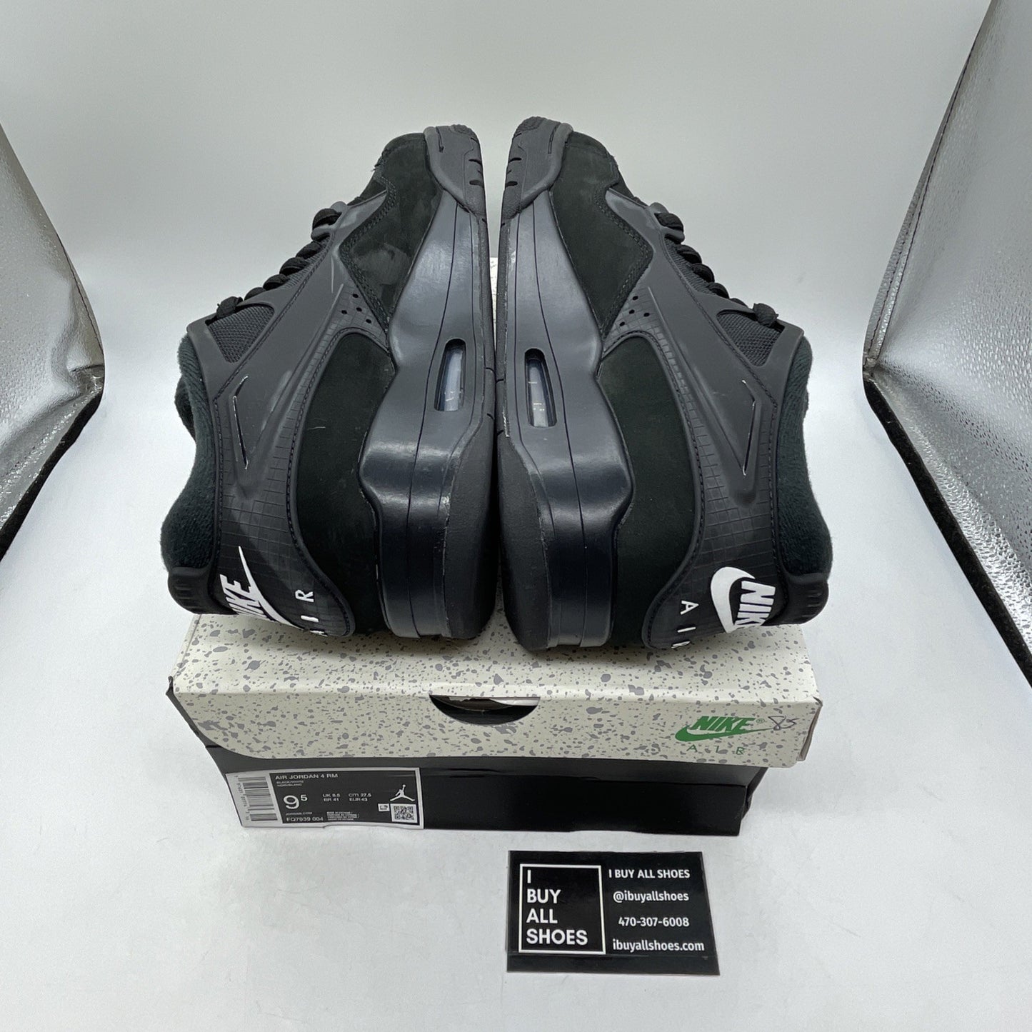 Size 9.5 - Air Jordan 4 RM Black Cat (FQ7939-004)
