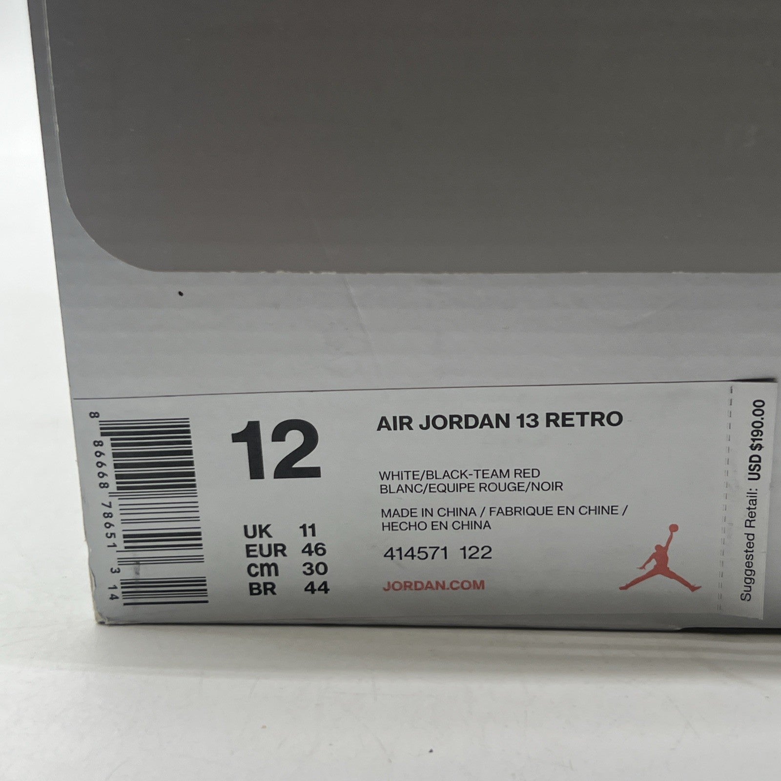 Size 12 - Air Jordan 13 Retro Chicago 2017 (414571-122)